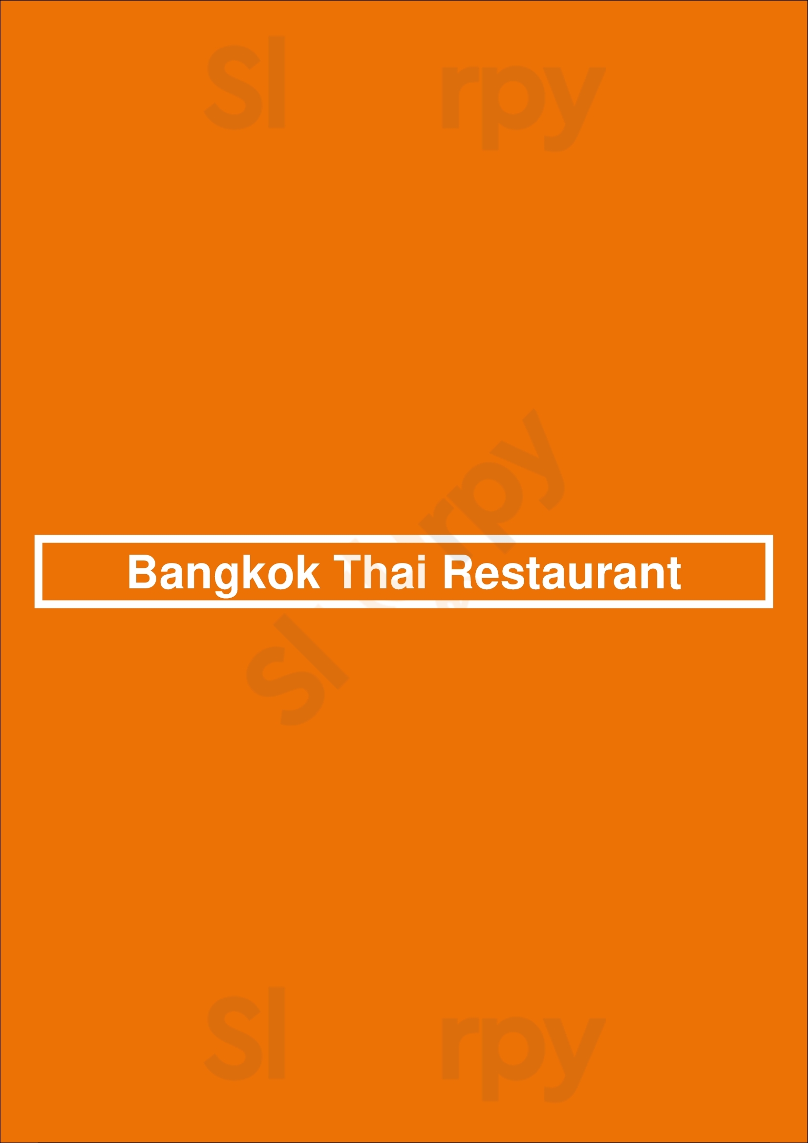 Bangkok Thai Restaurant Winnipeg Menu - 1