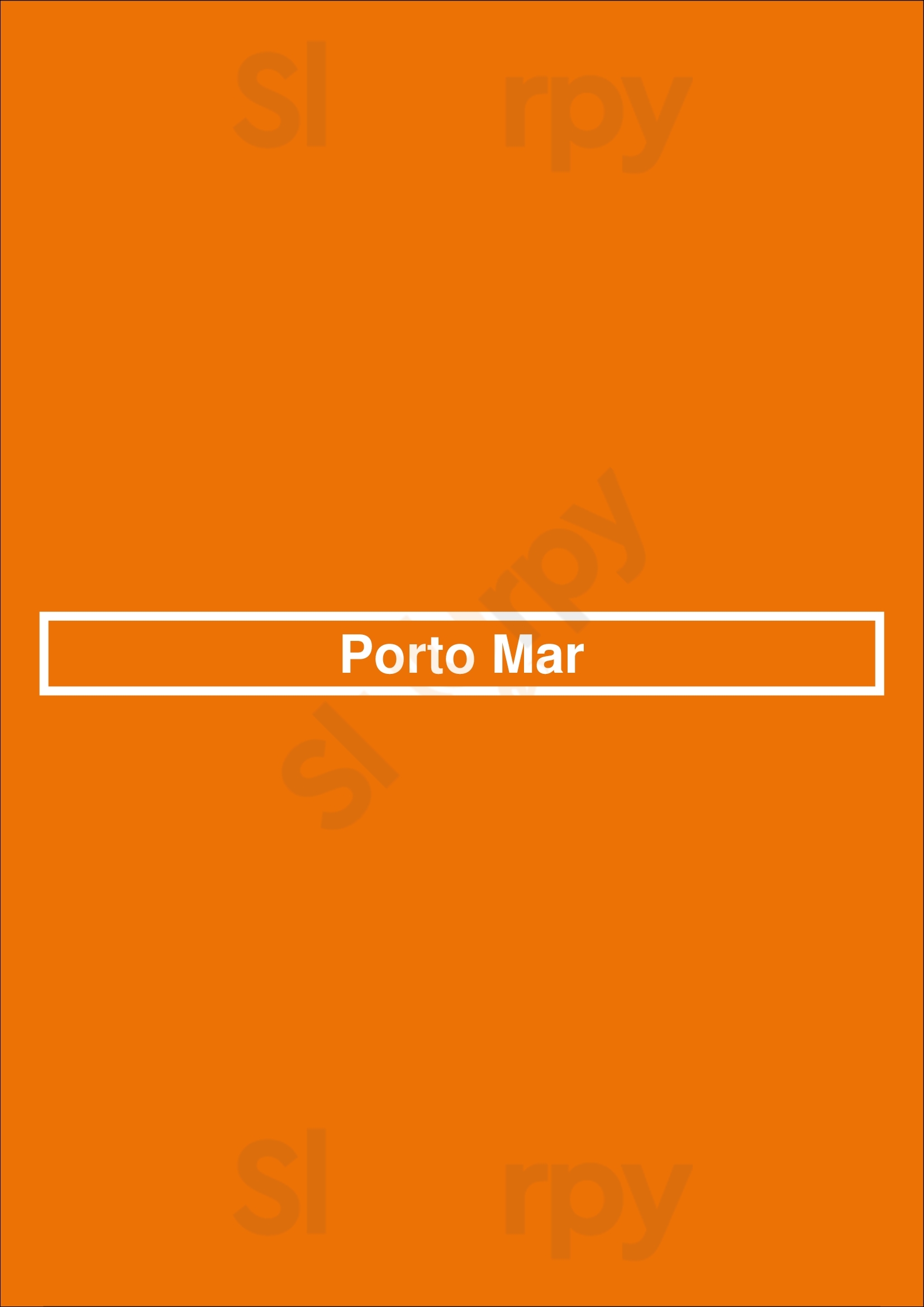Porto Mar Montreal Menu - 1