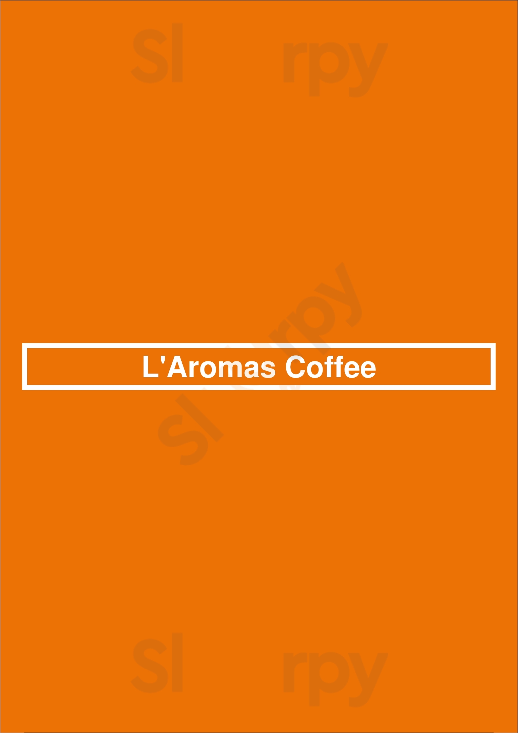 L'aromas Coffee Surrey Menu - 1