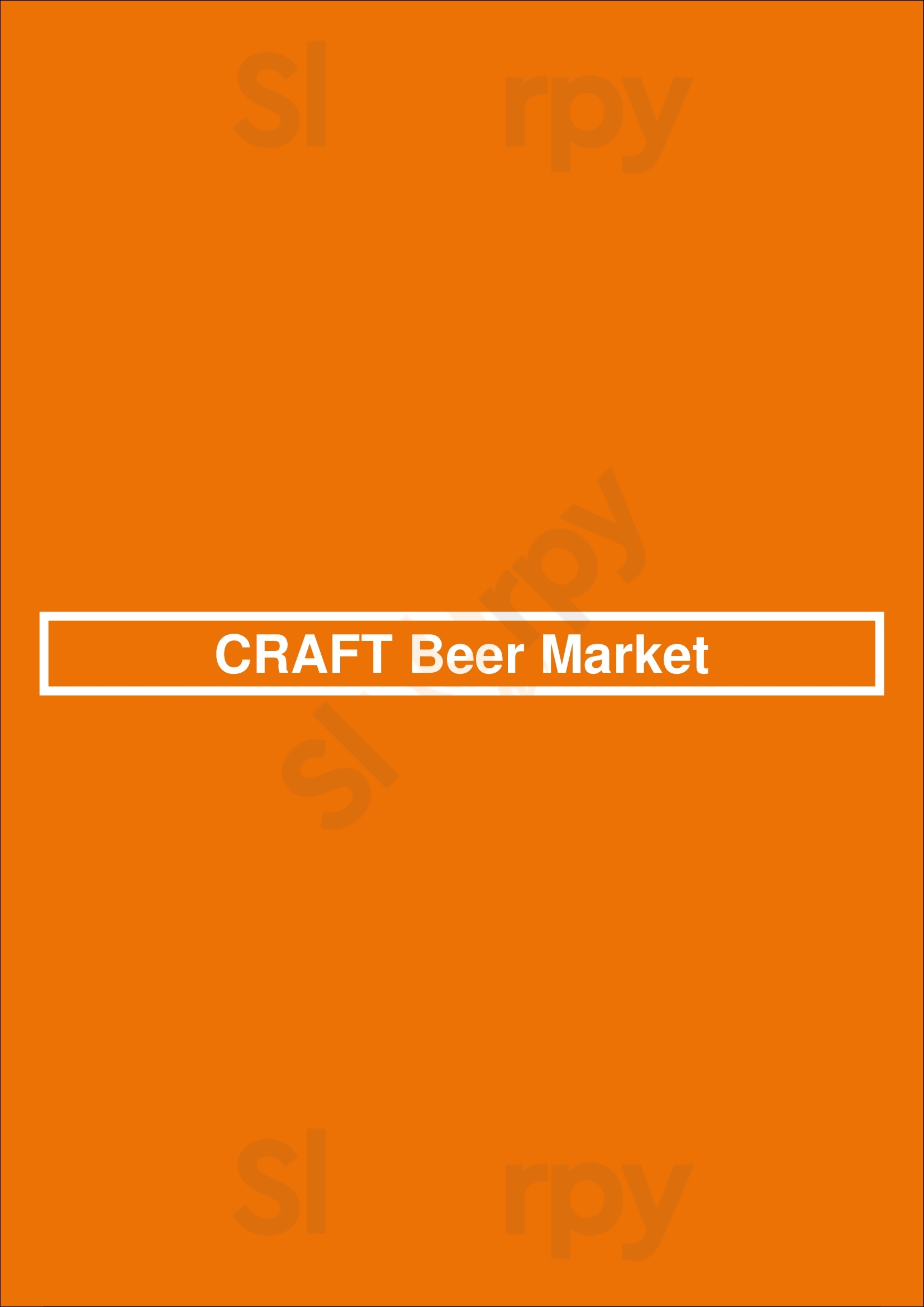 Craft Beer Market- Toronto Toronto Menu - 1