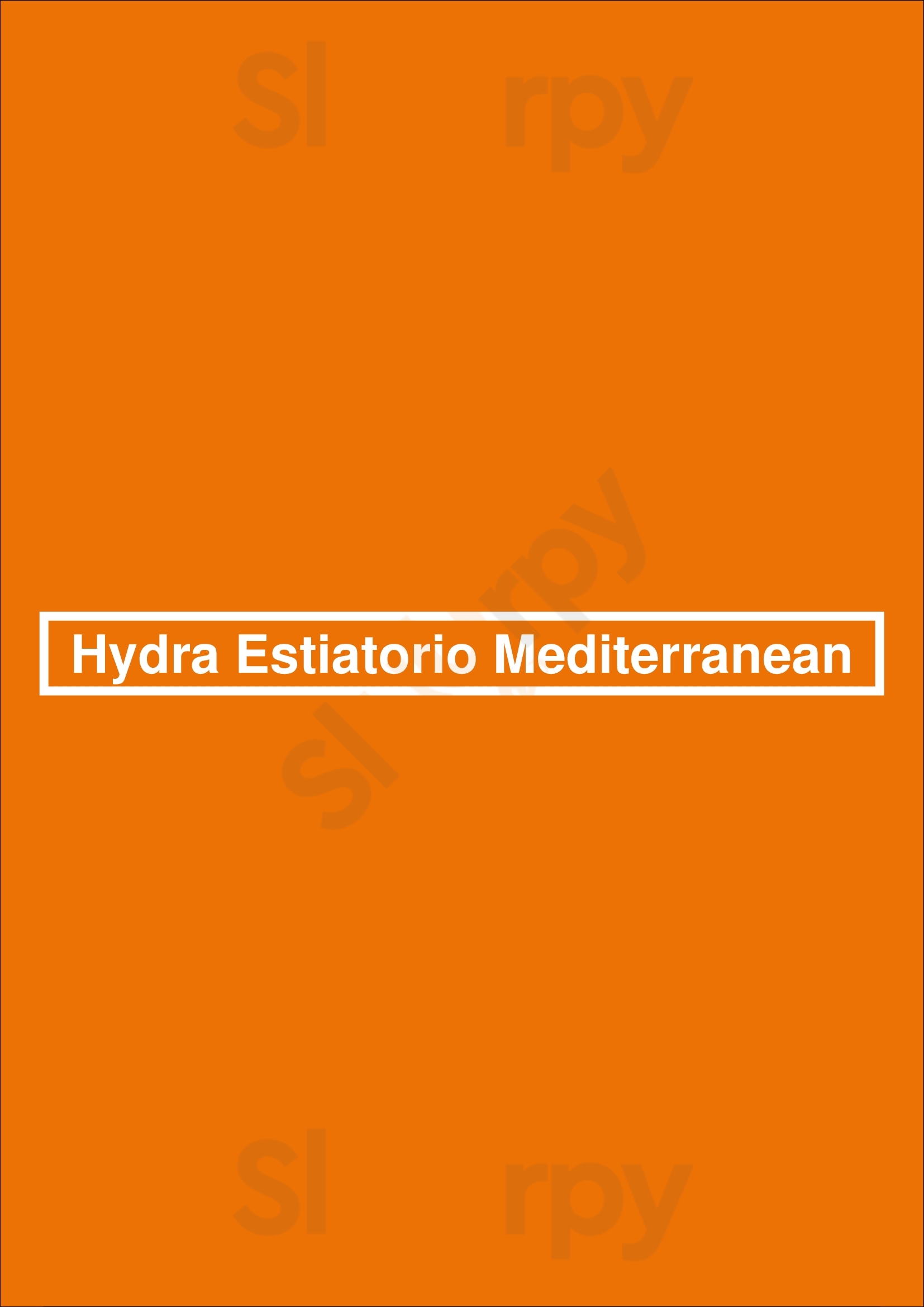Hydra Estiatorio Mediterranean Vancouver Menu - 1