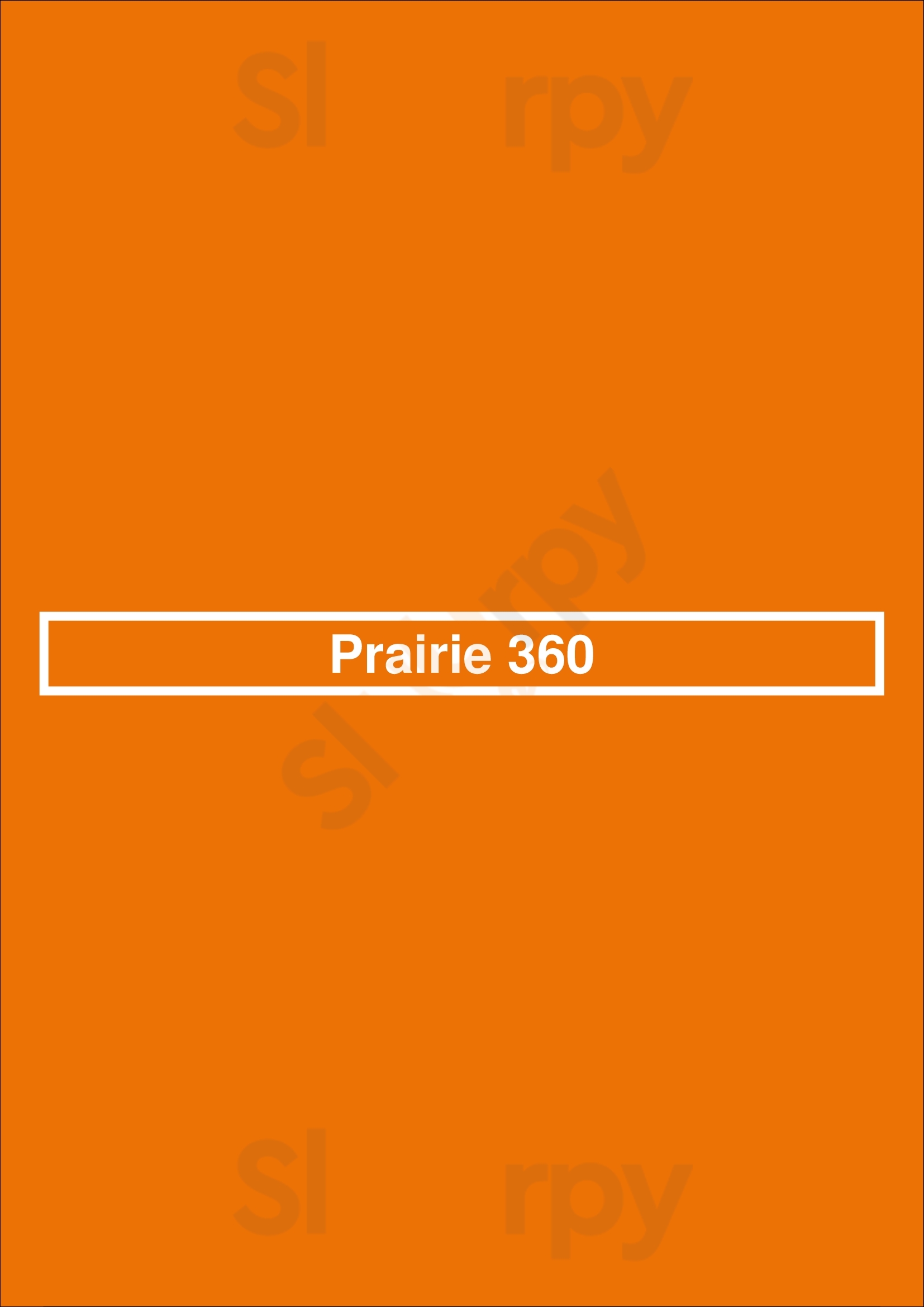 Prairie 360 Winnipeg Menu - 1