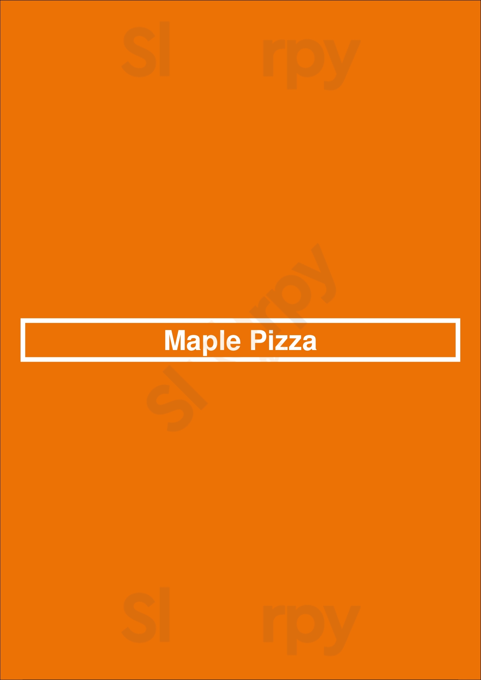 Maple Pizza Surrey Menu - 1
