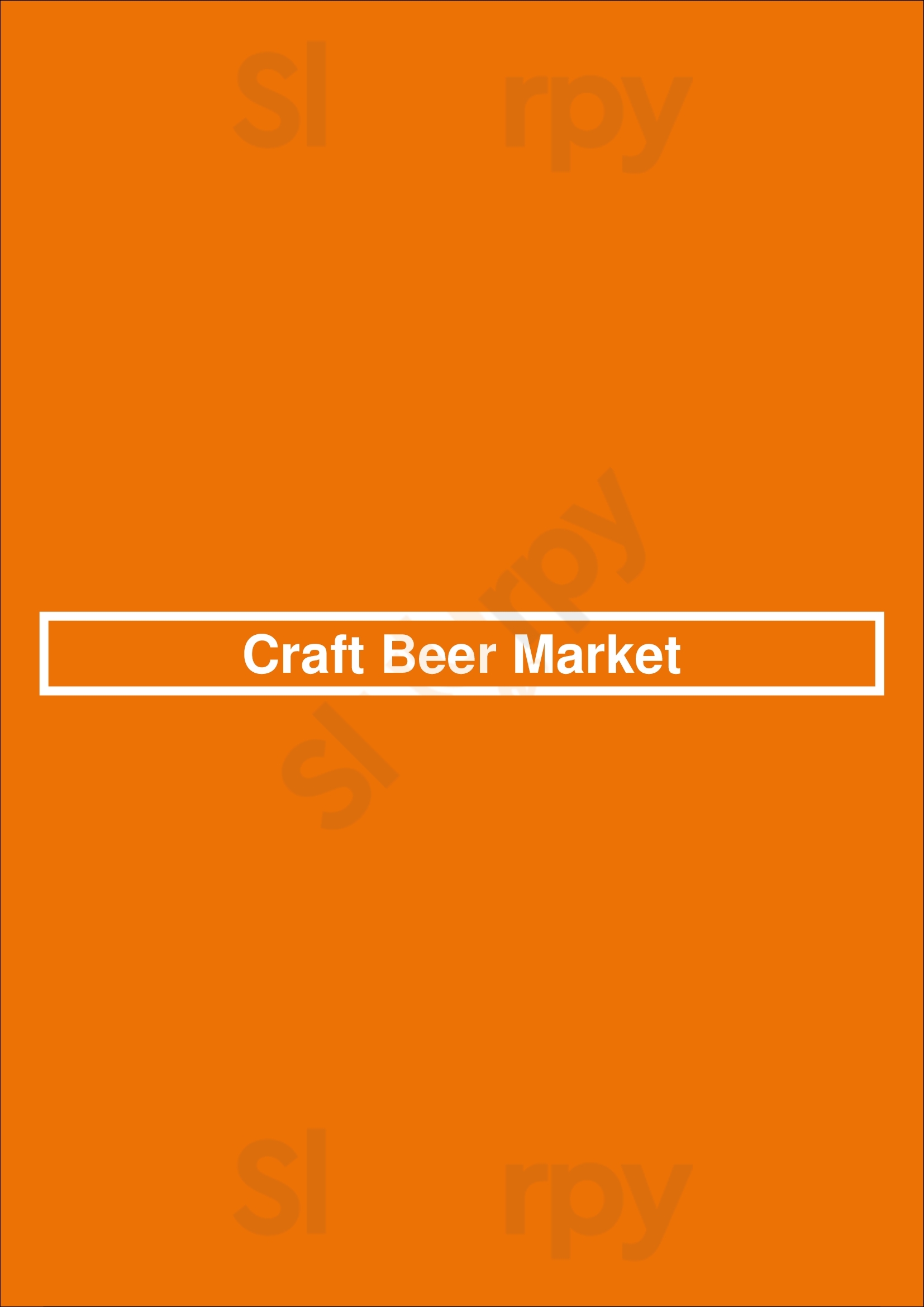 Craft Beer Market- Ottawa Ottawa Menu - 1