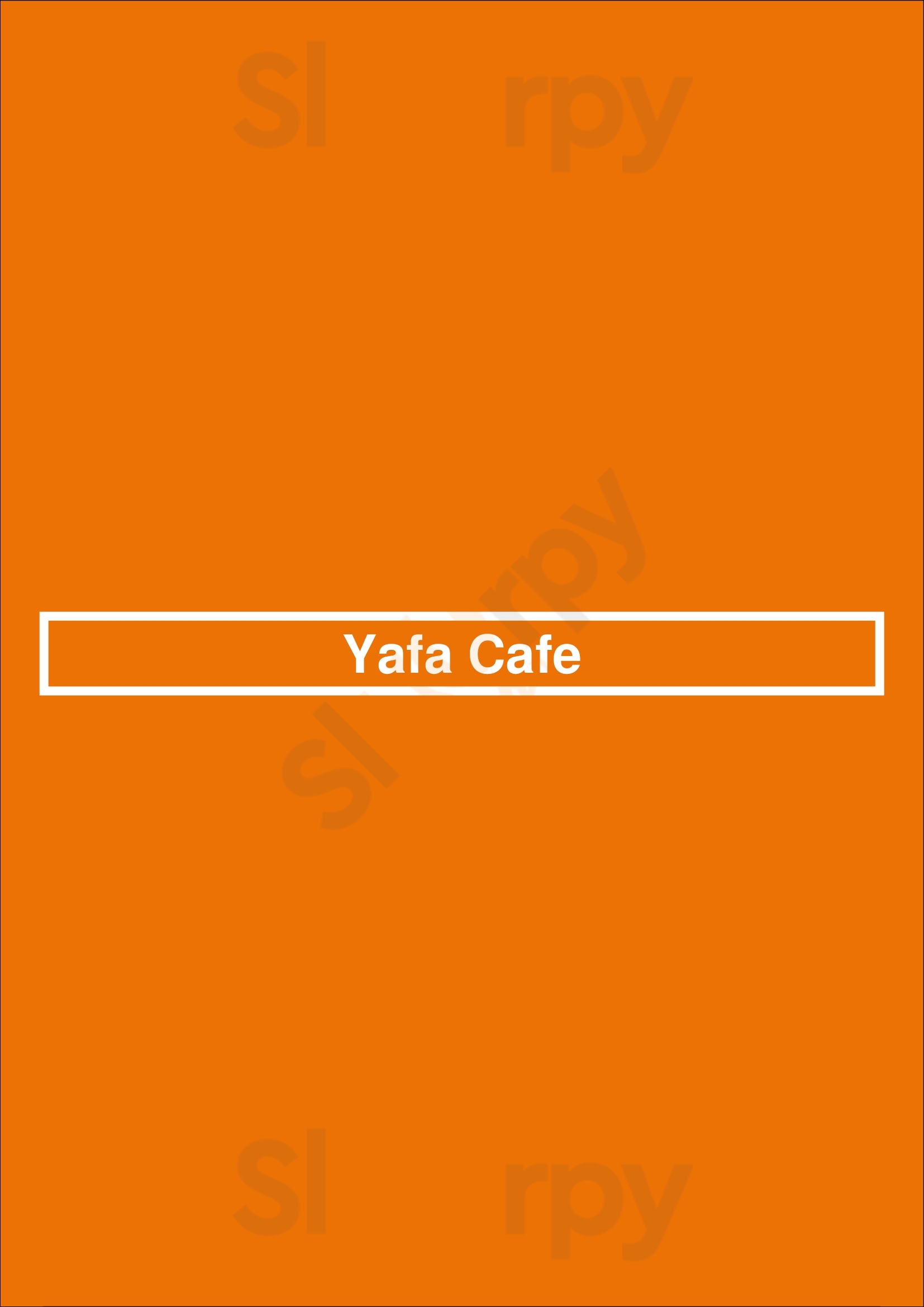 Yafa Cafe Winnipeg Menu - 1