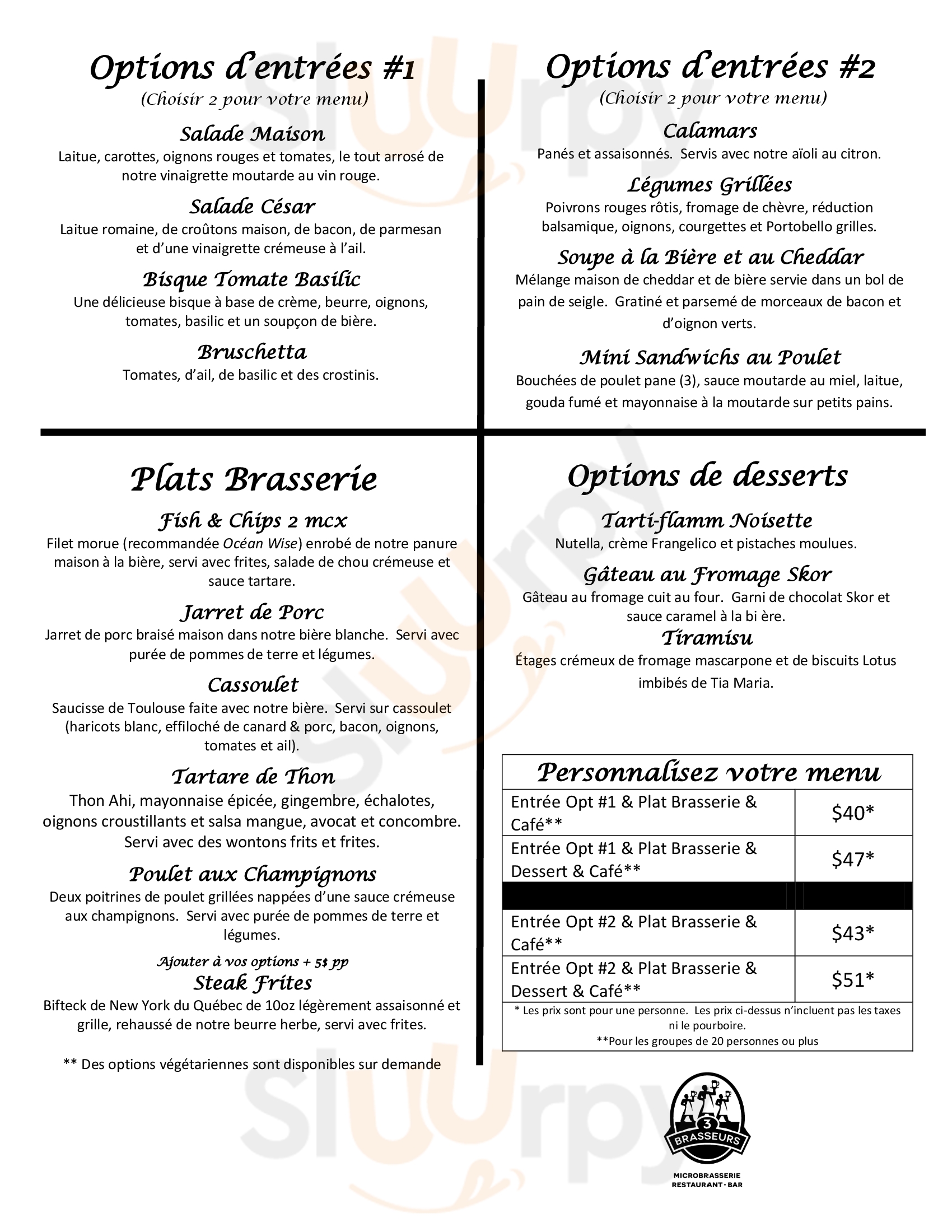 Main Menu - 3 Brasseurs