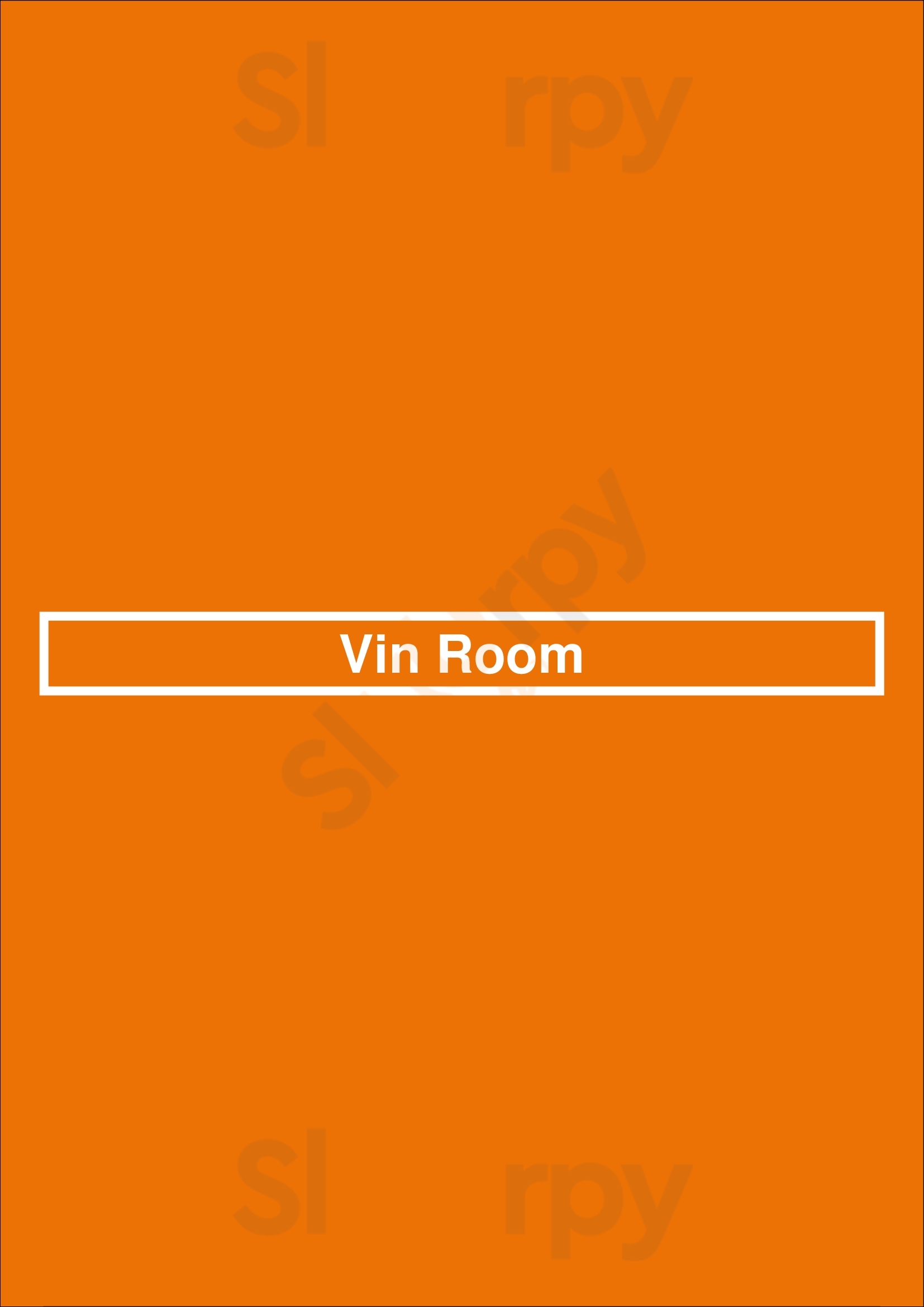 Vin Room Calgary Menu - 1