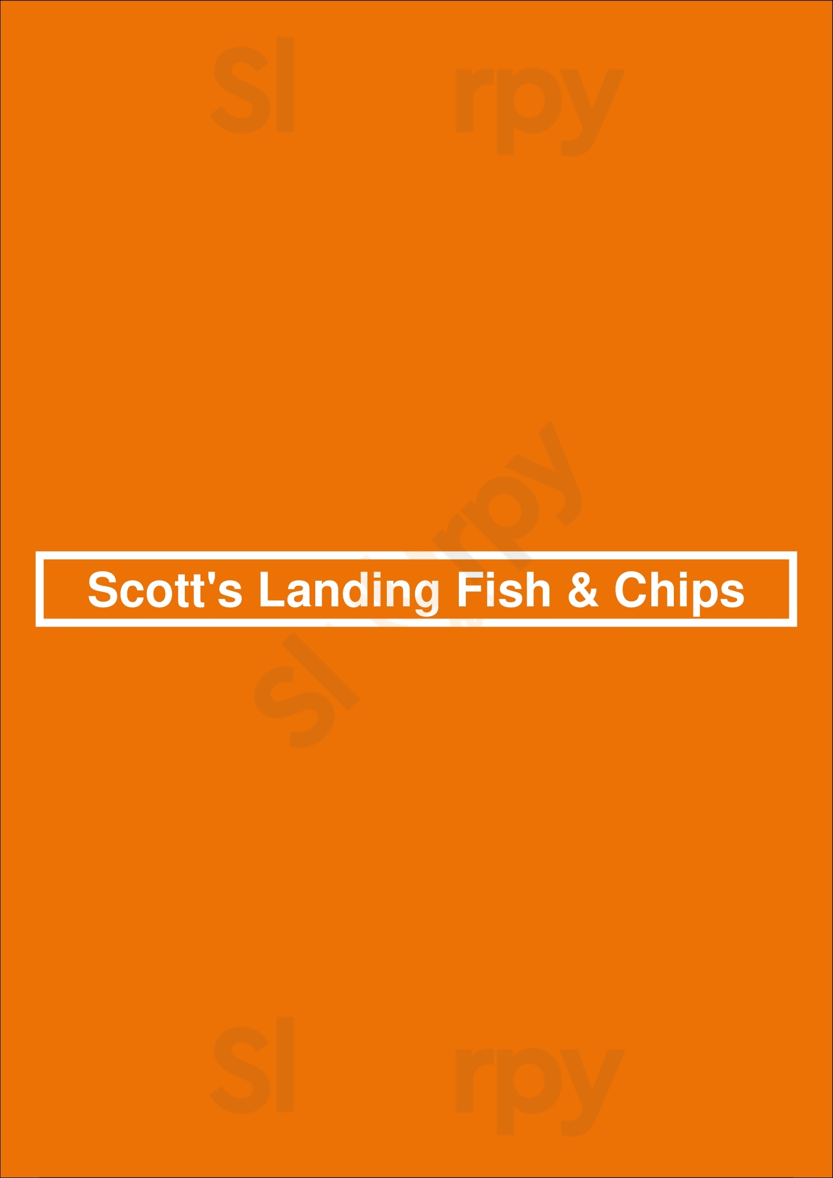 Scott's Landing Fish & Chips Surrey Menu - 1