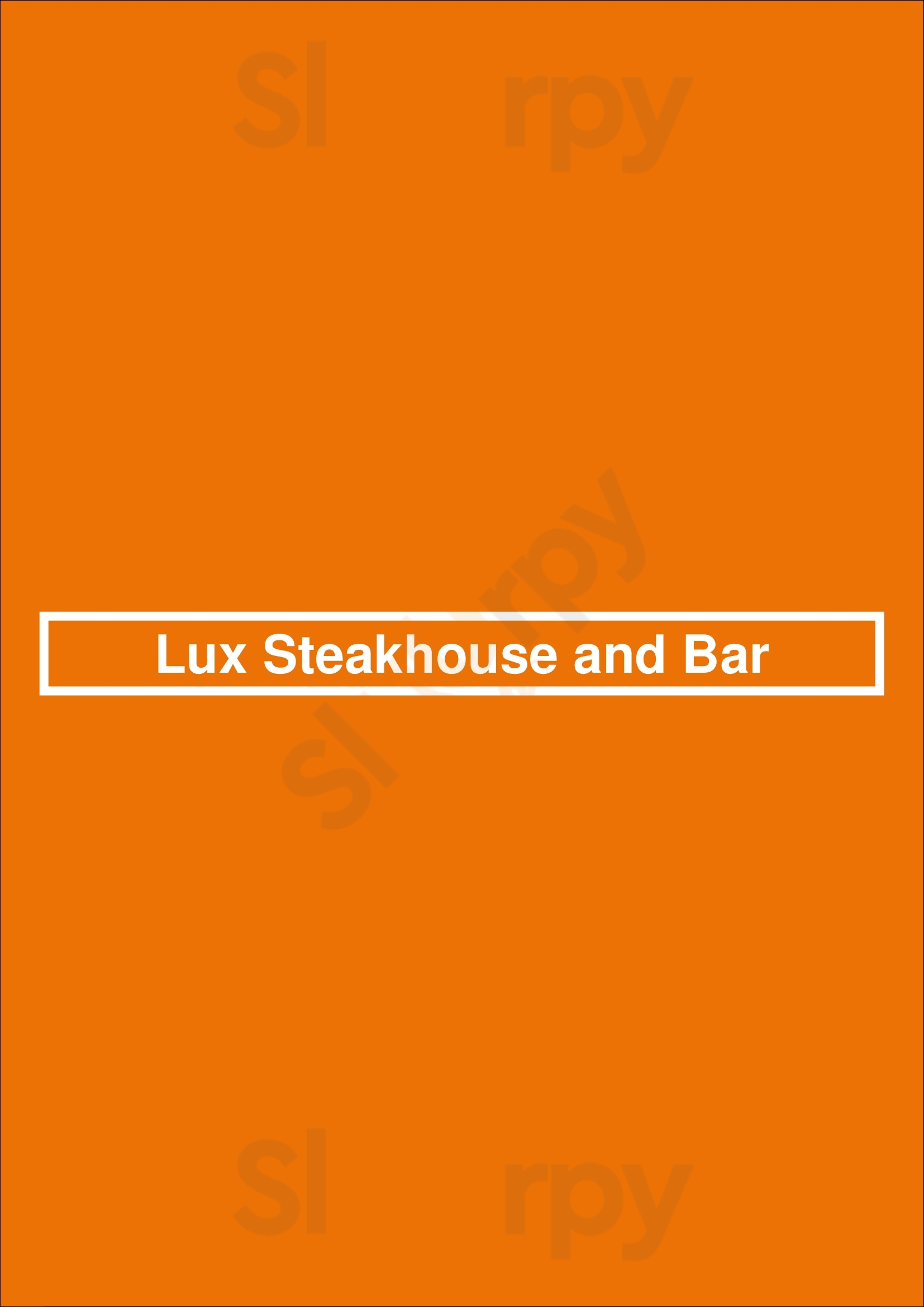 Lux Steakhouse And Bar Edmonton Menu - 1