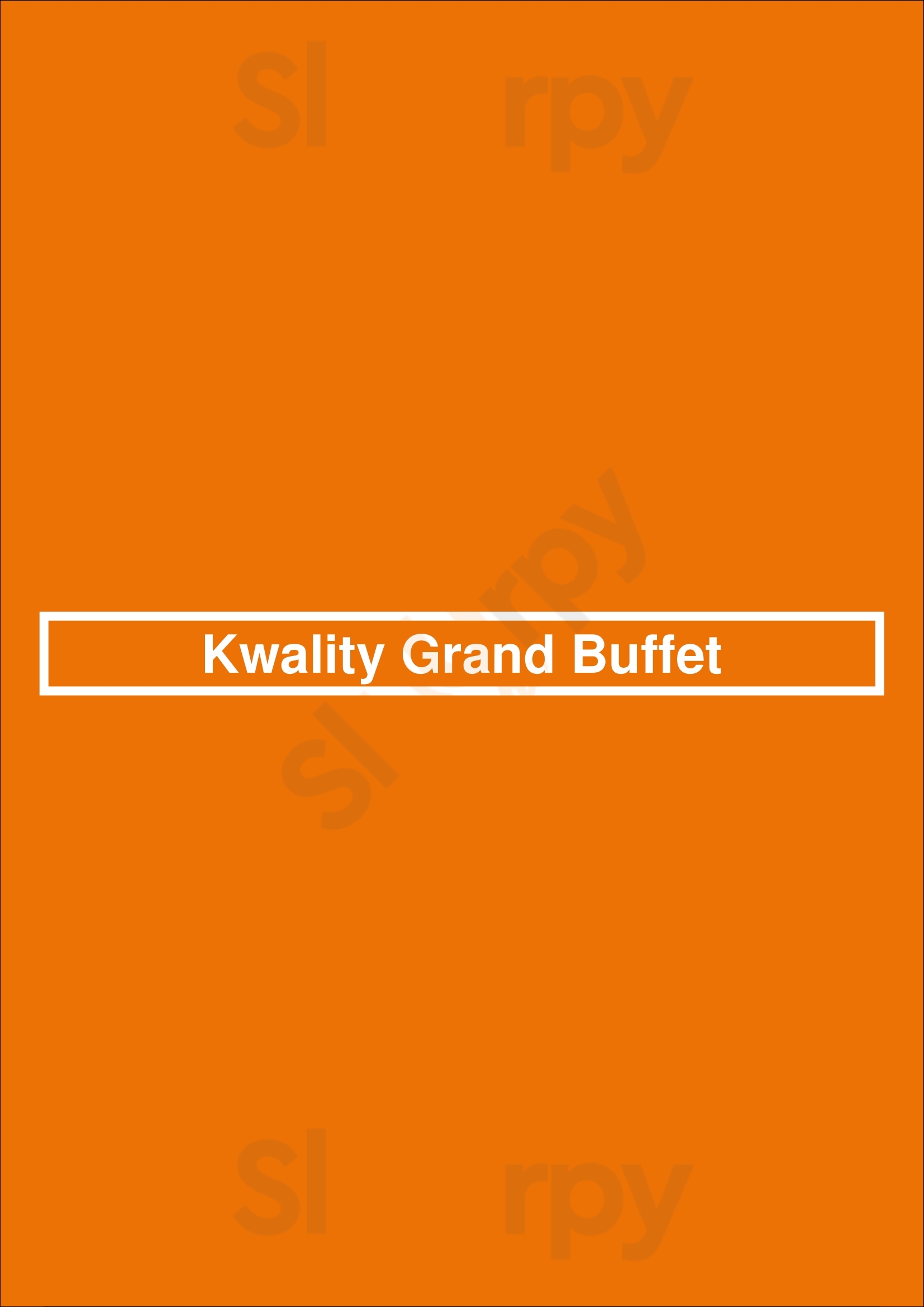 Main Menu - Kwality Grand Buffet