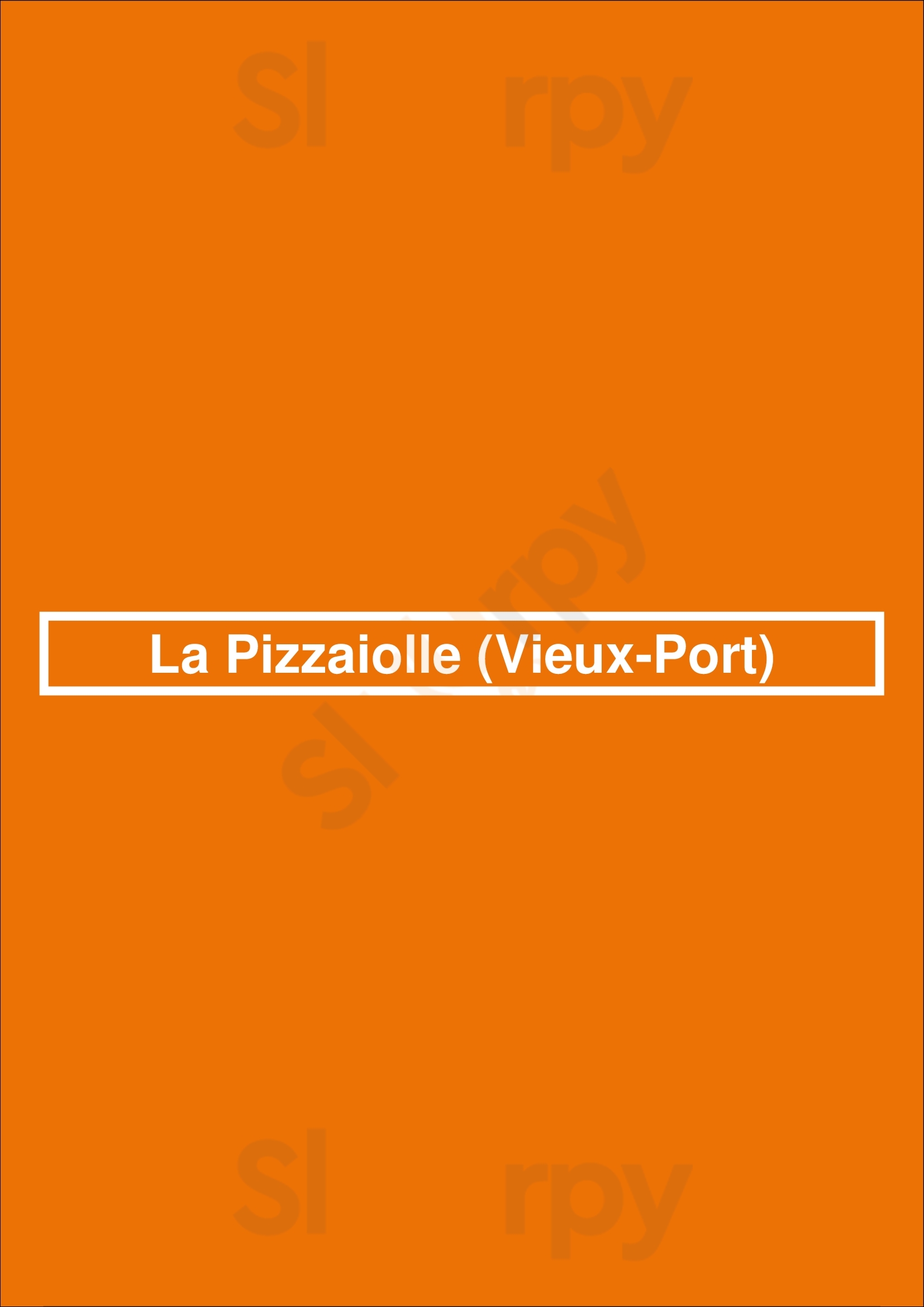 La Pizzaiolle (vieux-port) Montreal Menu - 1