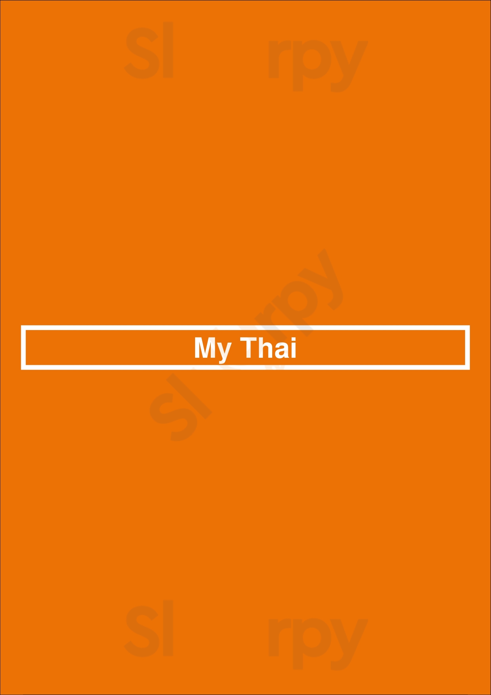 My Thai Hamilton Menu - 1