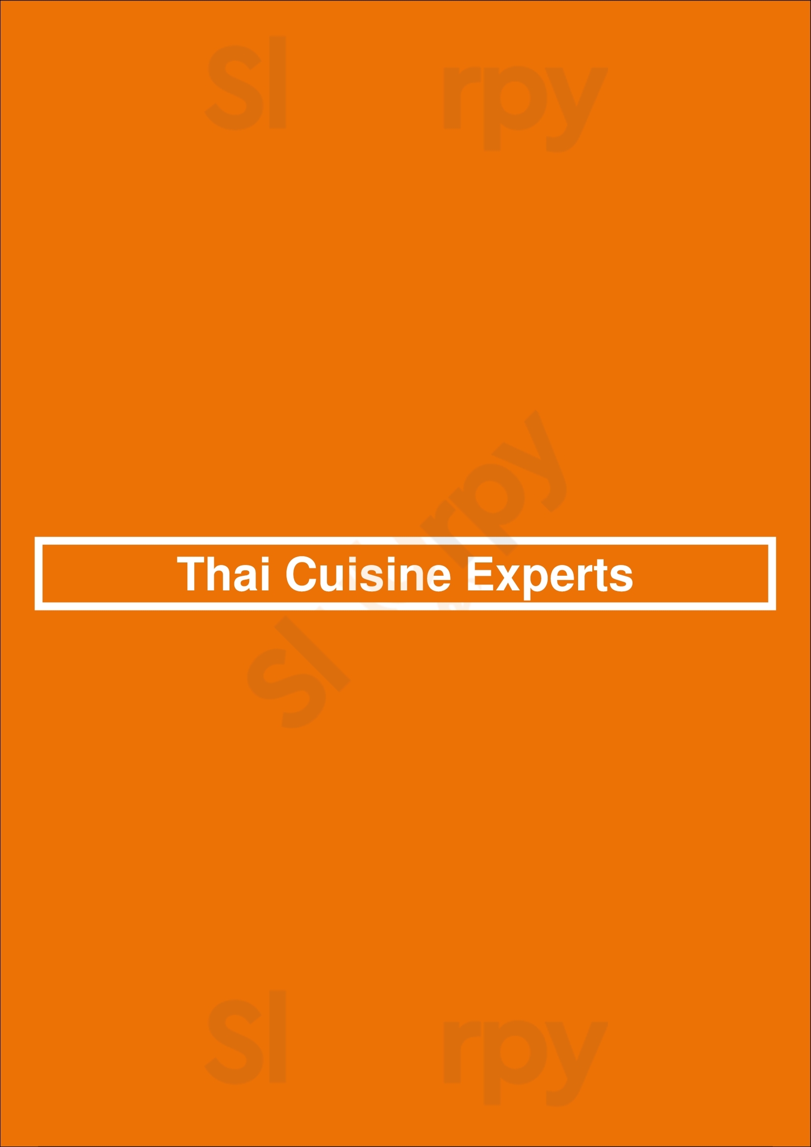 Thai Cuisine Experts Mississauga Menu - 1