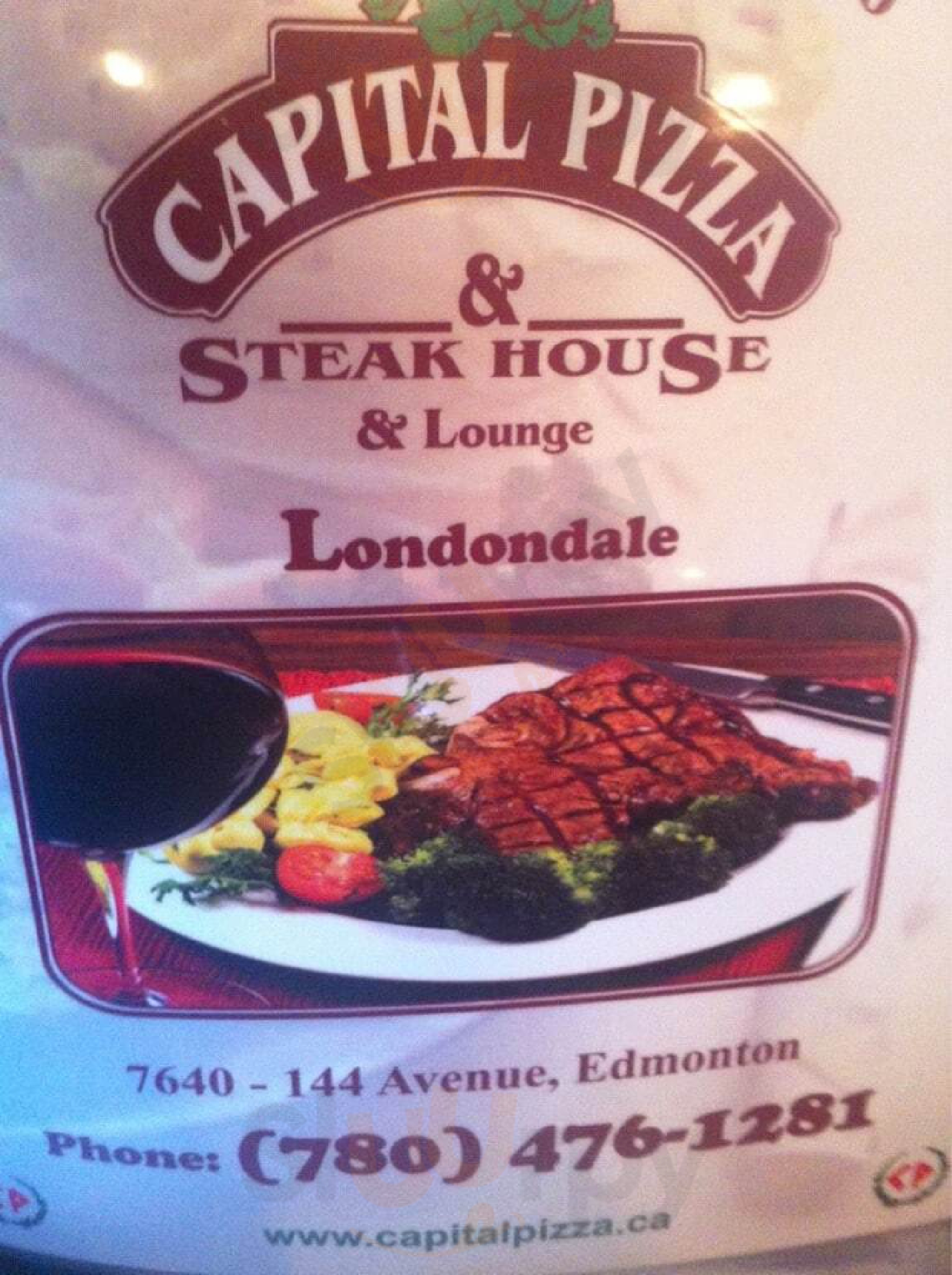 Capital Pizza & Steakhouse Edmonton Menu - 1