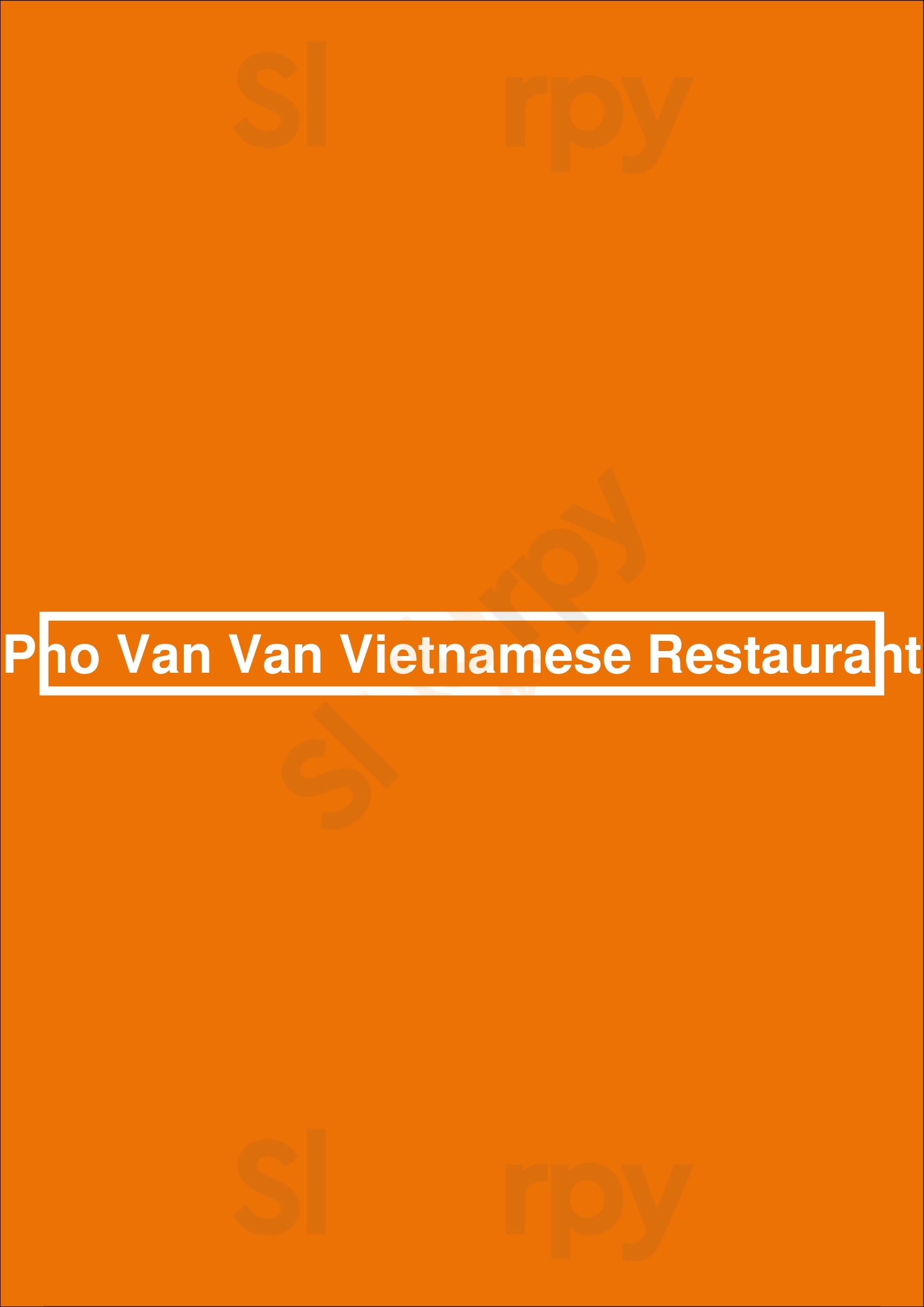 Pho Van Van Vietnamese Restaurant Ottawa Menu - 1