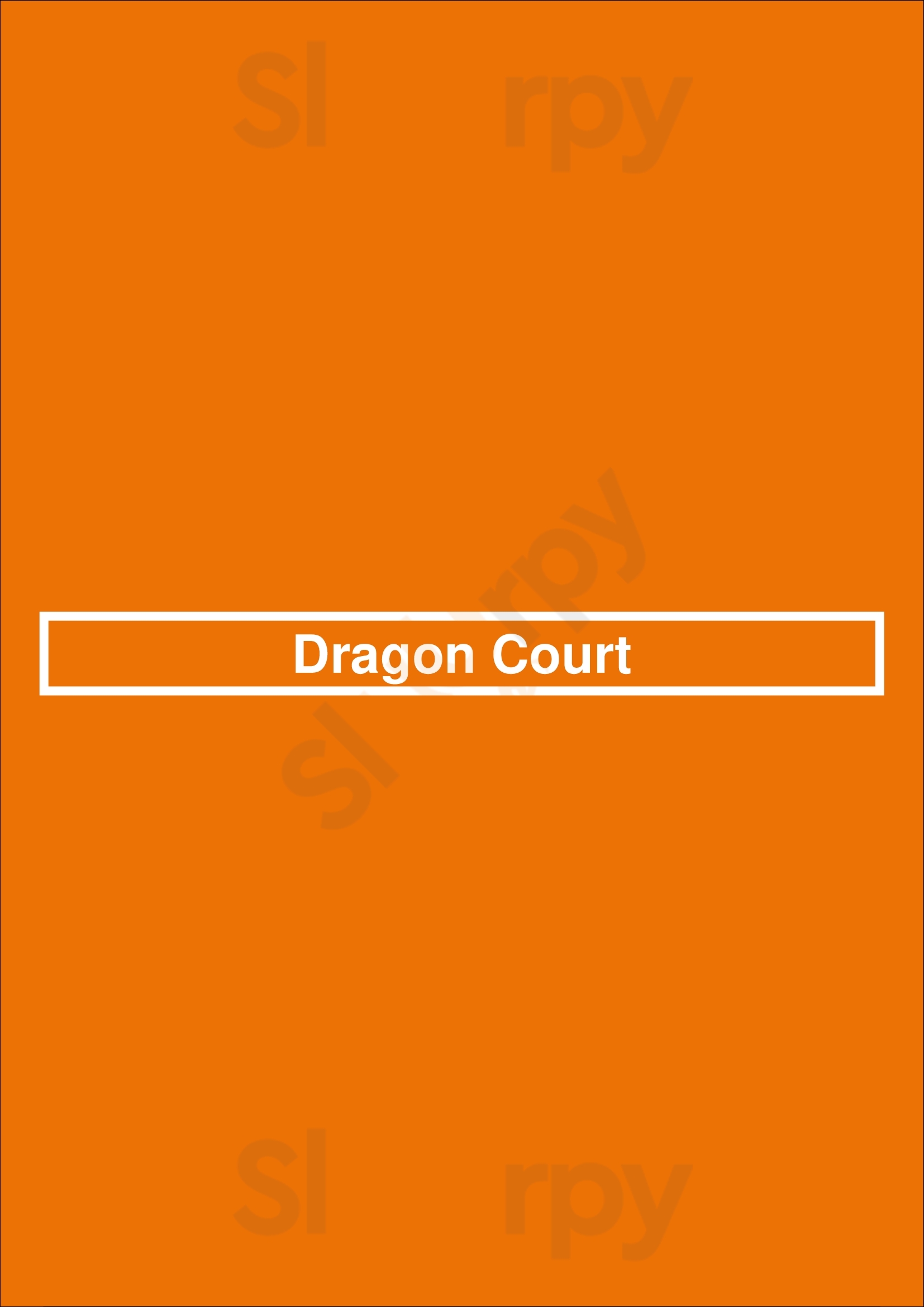 Dragon Court Hamilton Menu - 1