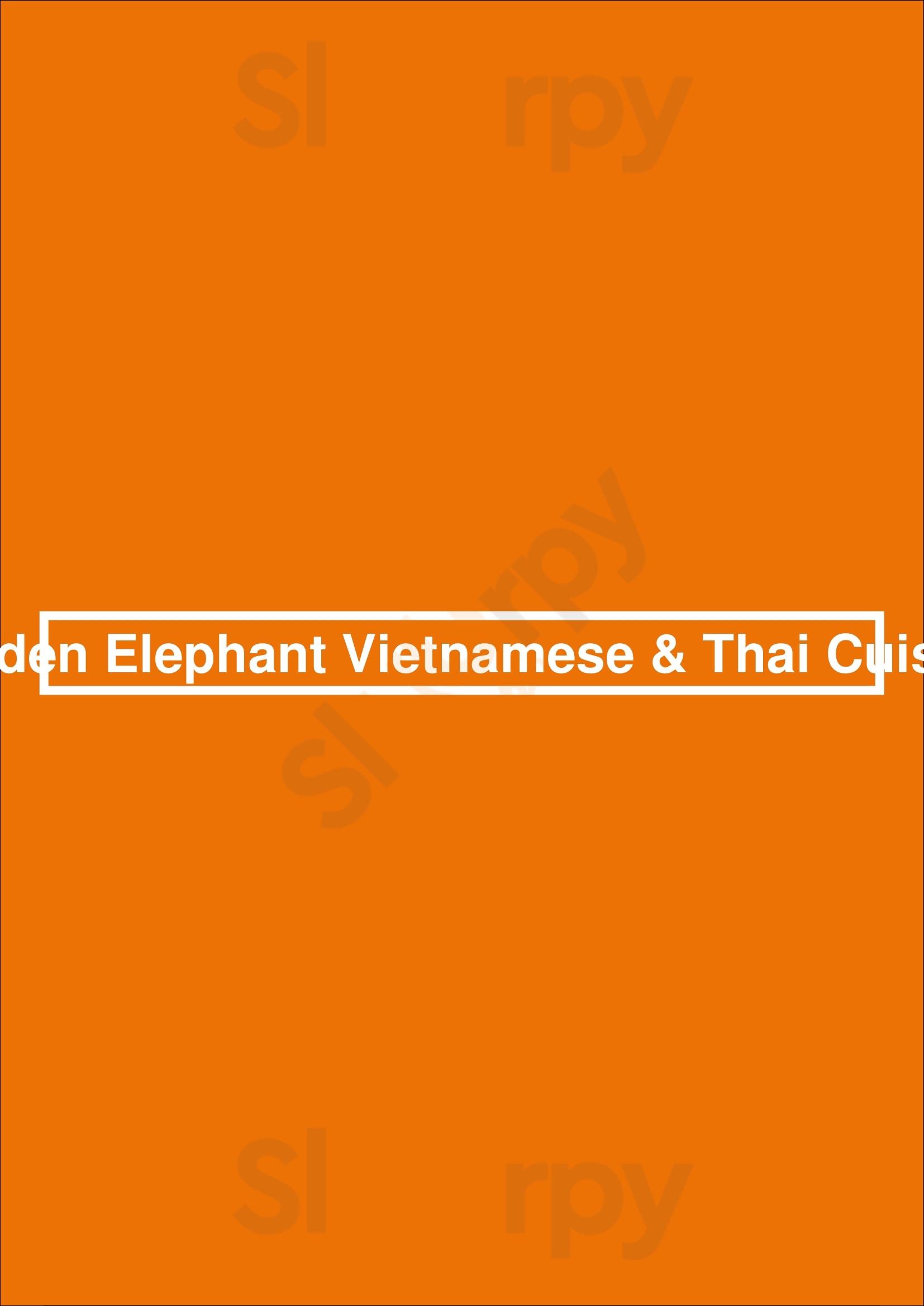 Golden Elephant Vietnamese & Thai Cuisine Winnipeg Menu - 1