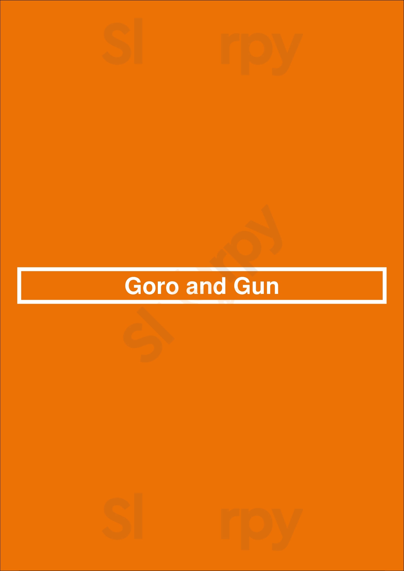 Goro And Gun Calgary Menu - 1
