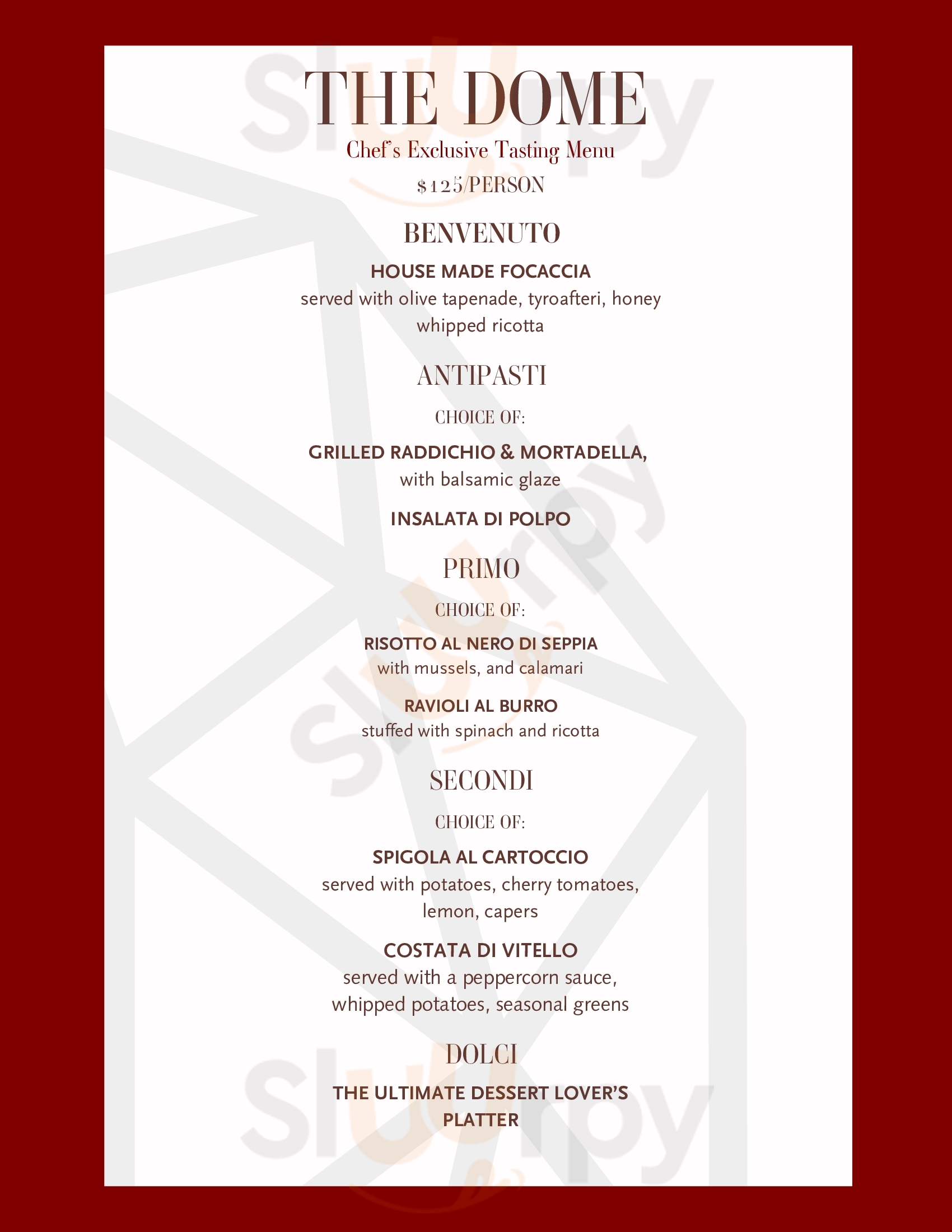Main Menu - Posta Ital Bar And Cucina