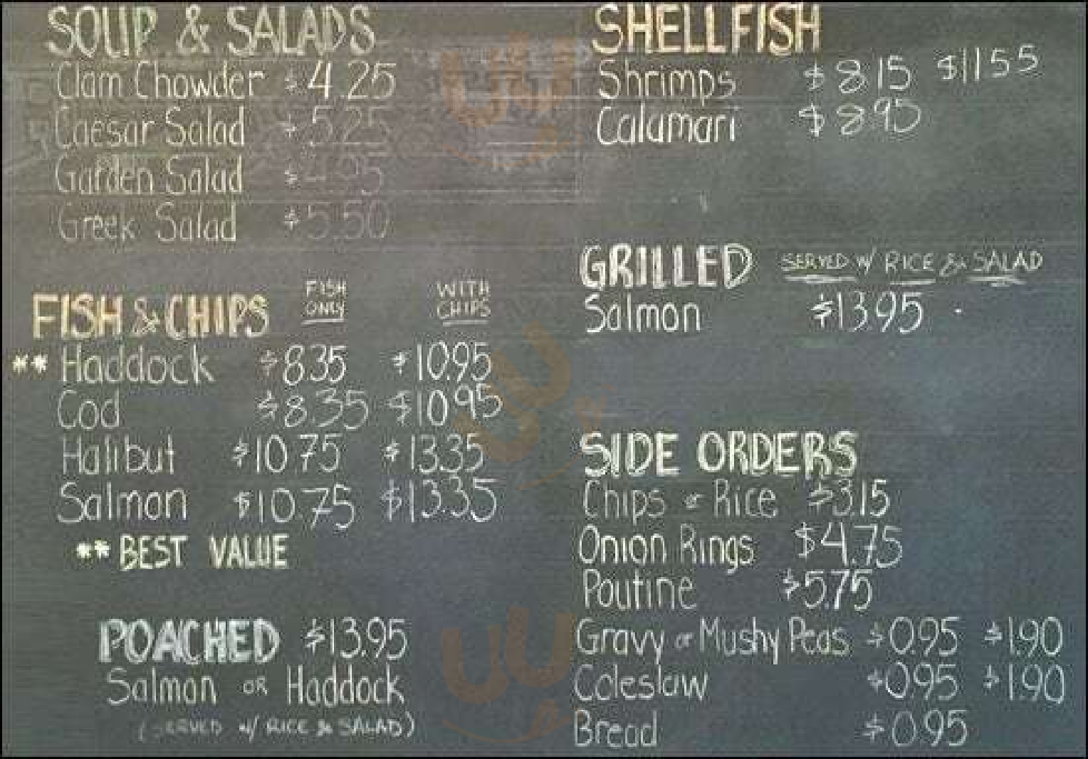 Main Menu - Mississauga Marketplace Fish & Chips