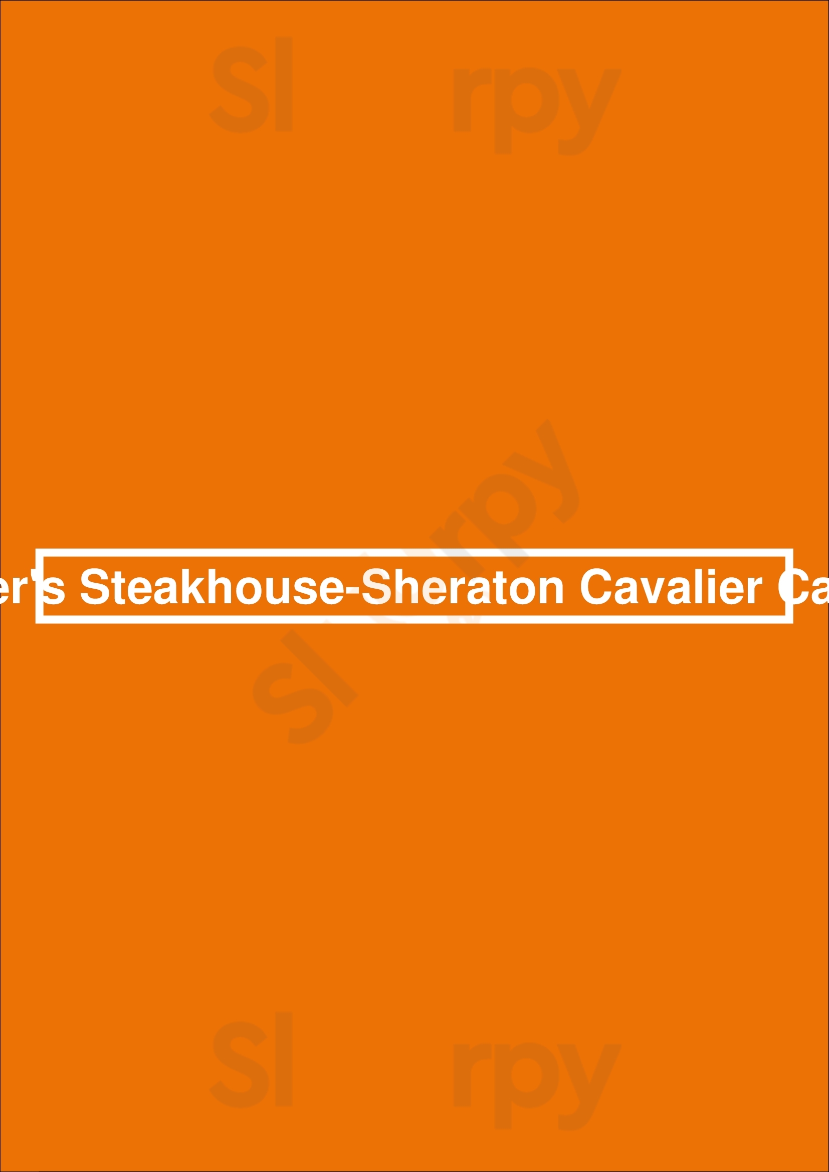 Carver's Steakhouse-sheraton Cavalier Calgary Calgary Menu - 1