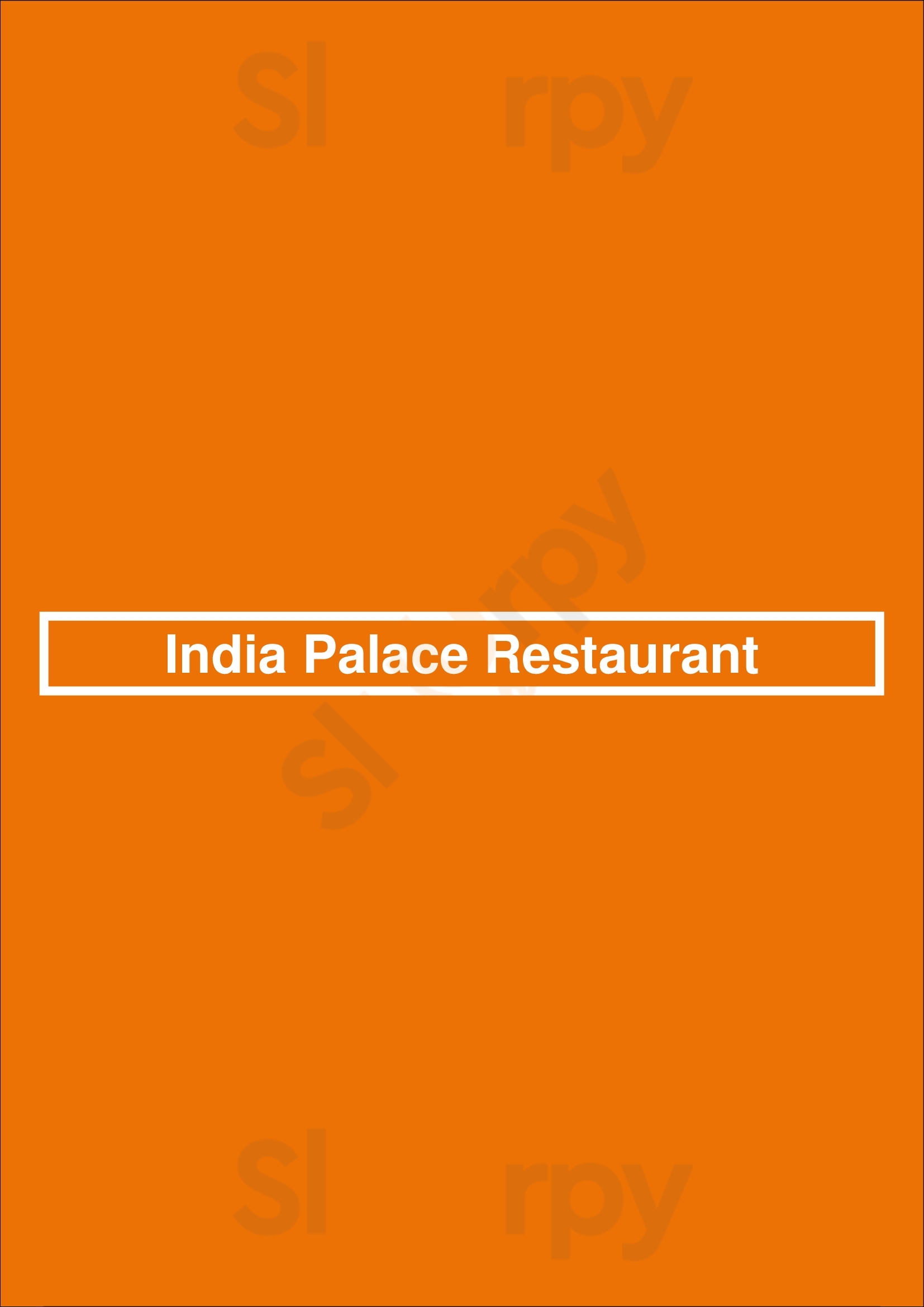 India Palace Restaurant Winnipeg Menu - 1