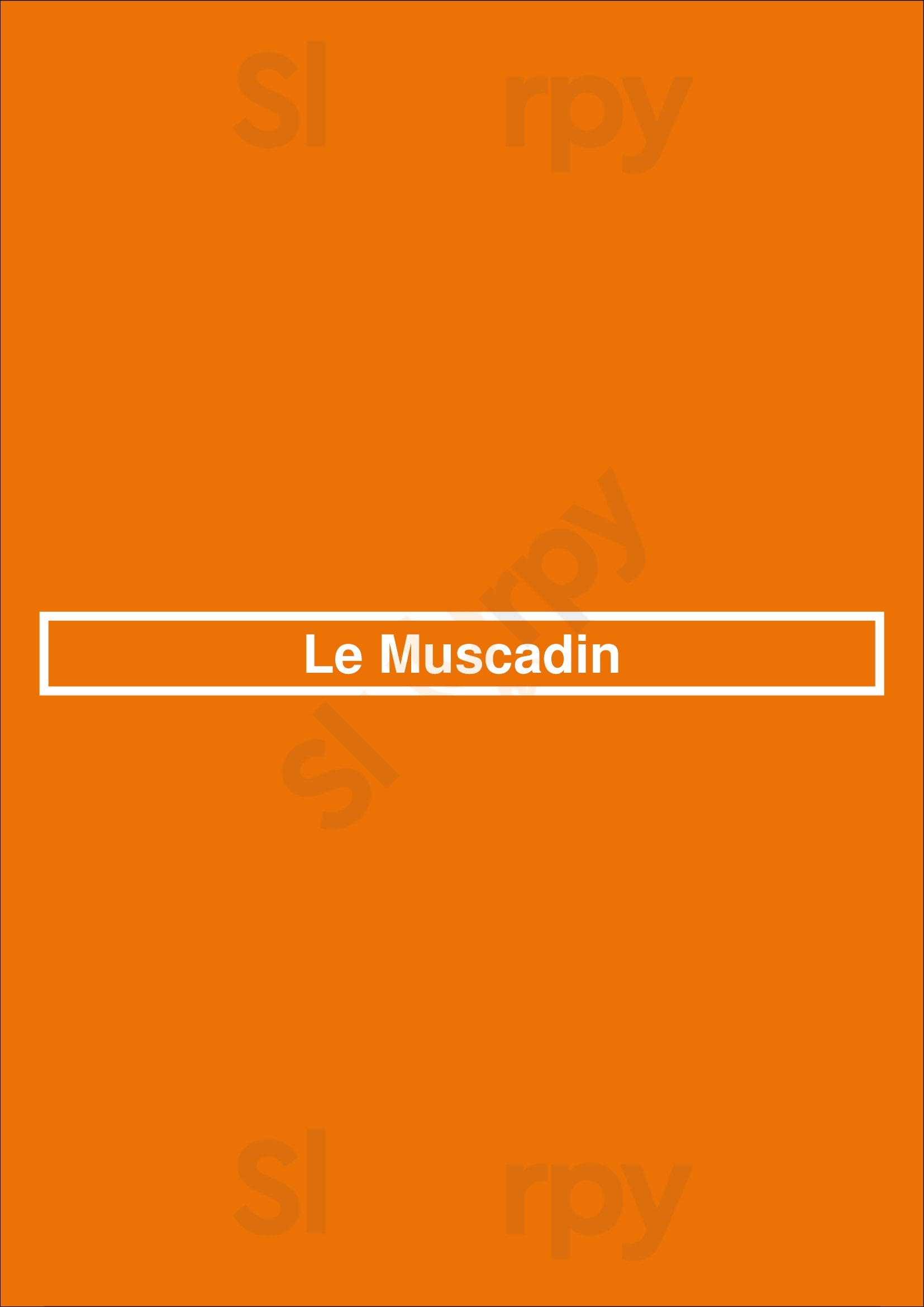 Restaurant Le Muscadin Montreal Menu - 1