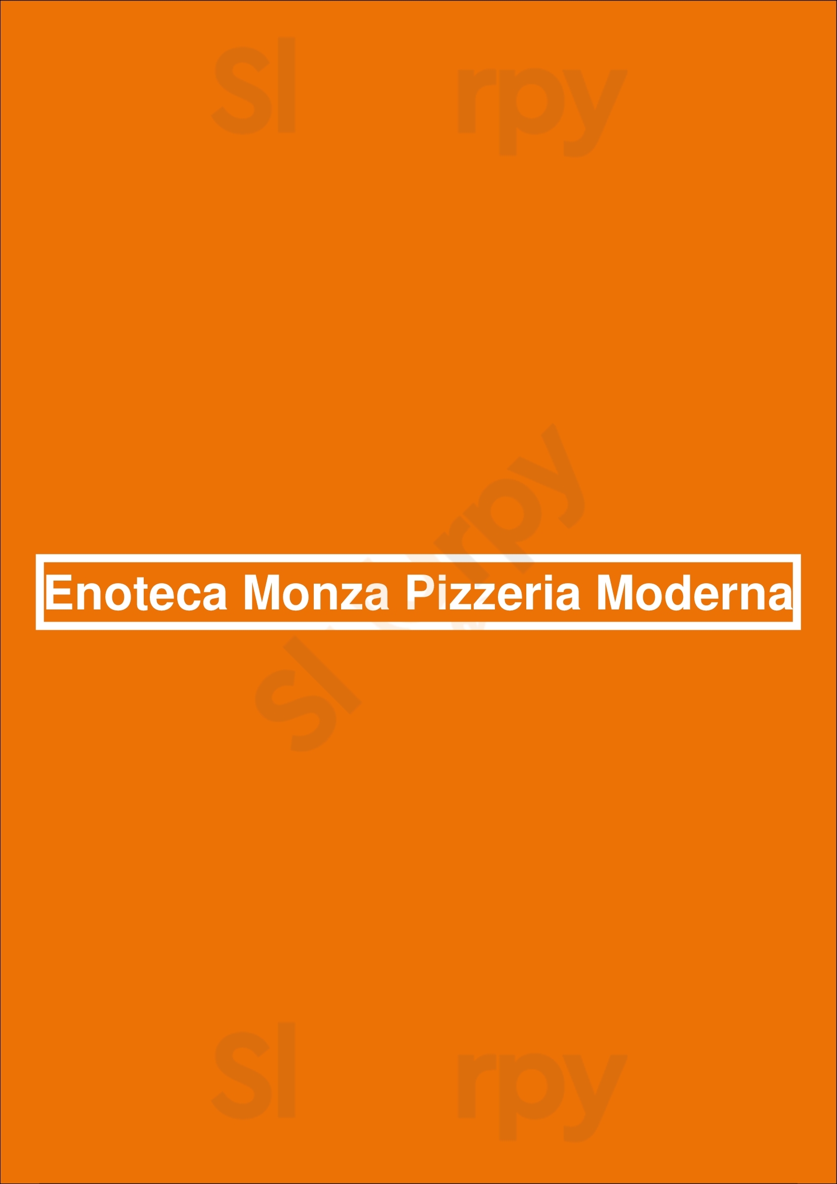 Enoteca Monza Pizzeria Moderna Montreal Menu - 1