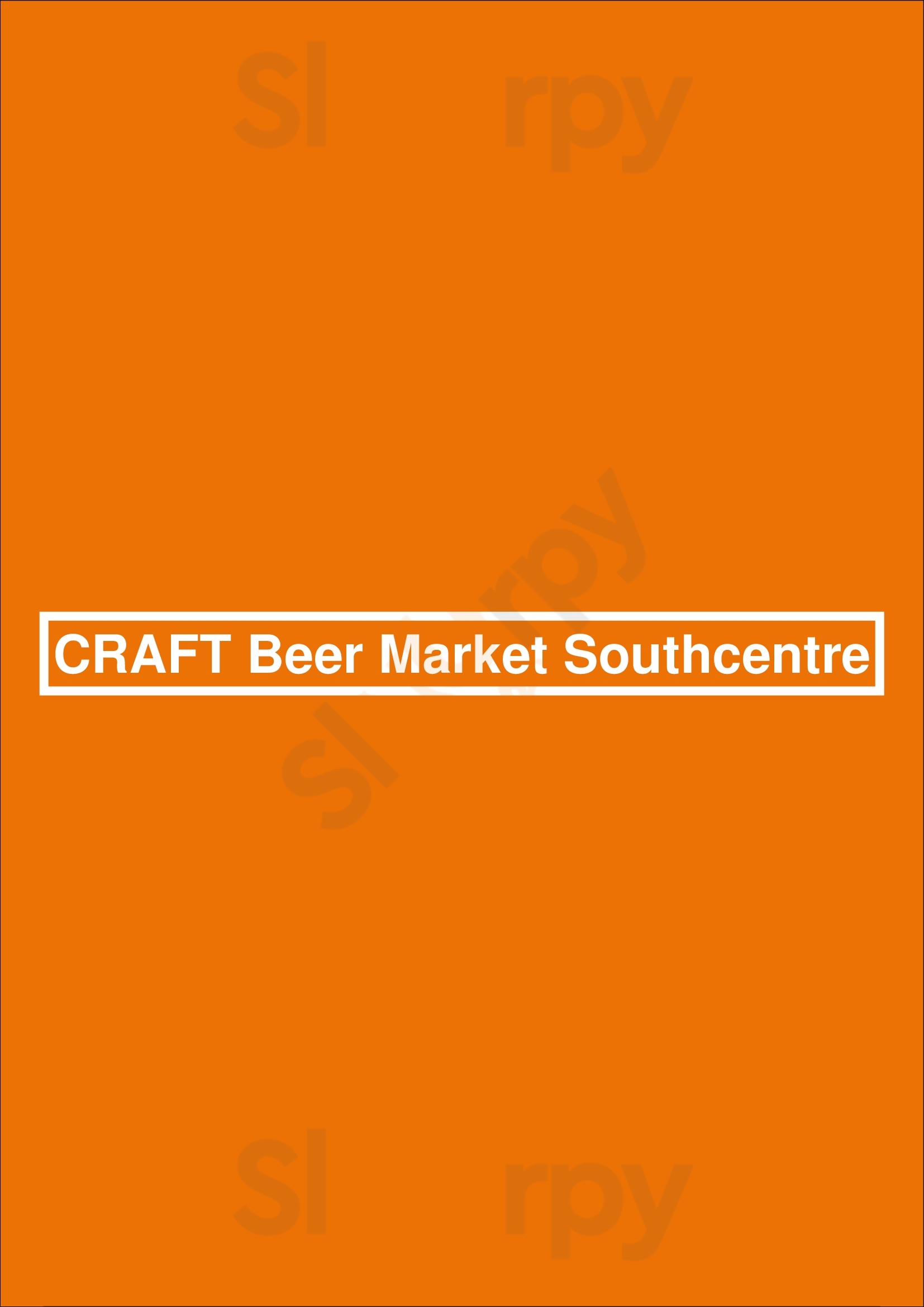 Craft Beer Market Southcentre Calgary Menu - 1