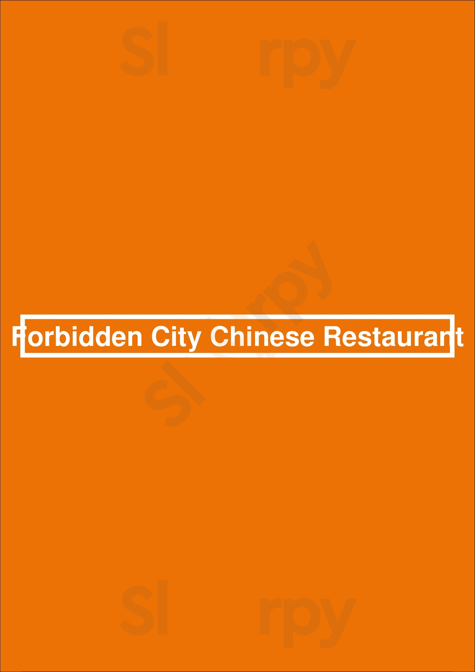 Forbidden City Chinese Restaurant Hamilton Menu - 1