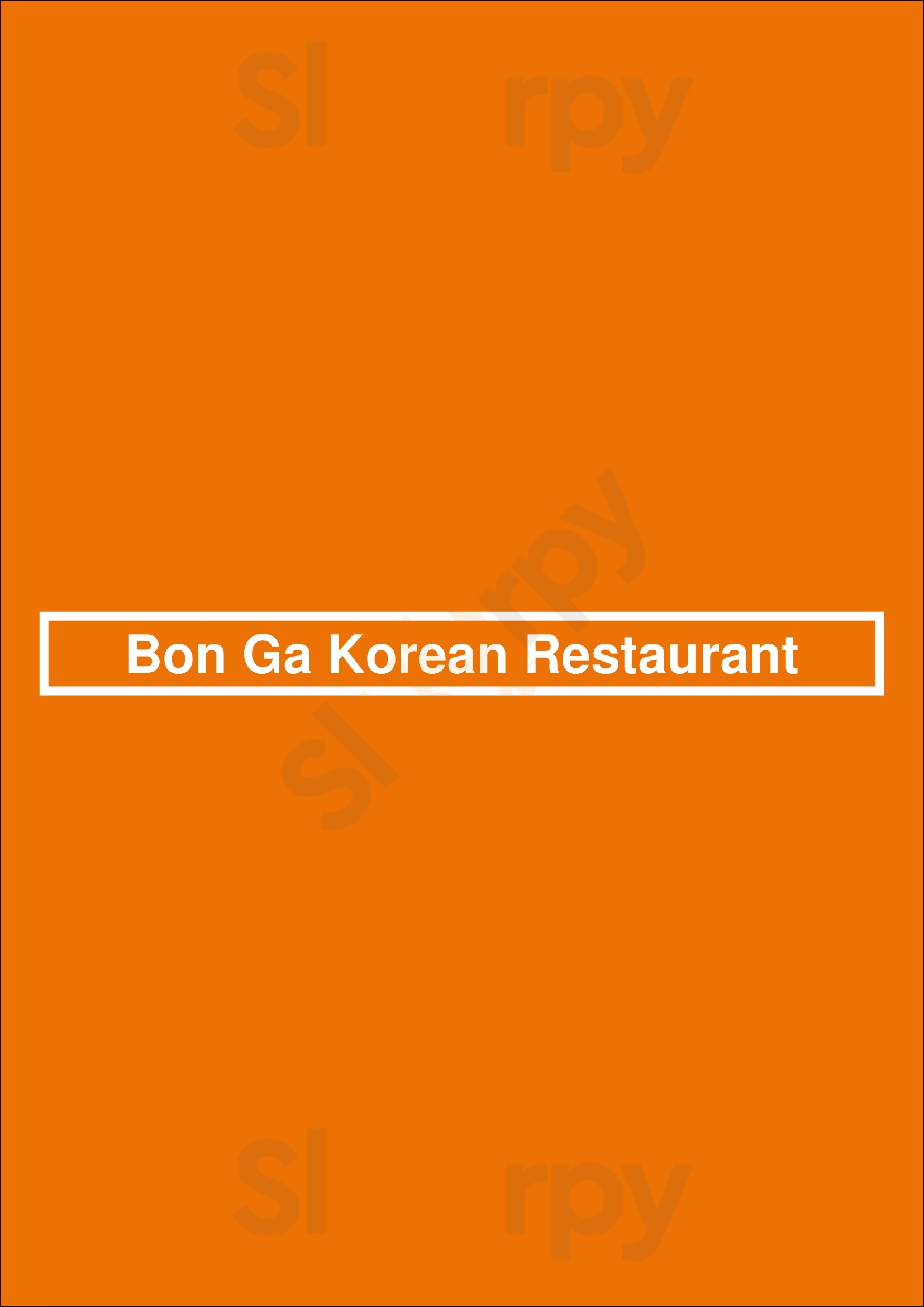 Bon Ga Korean Restaurant Surrey Menu - 1