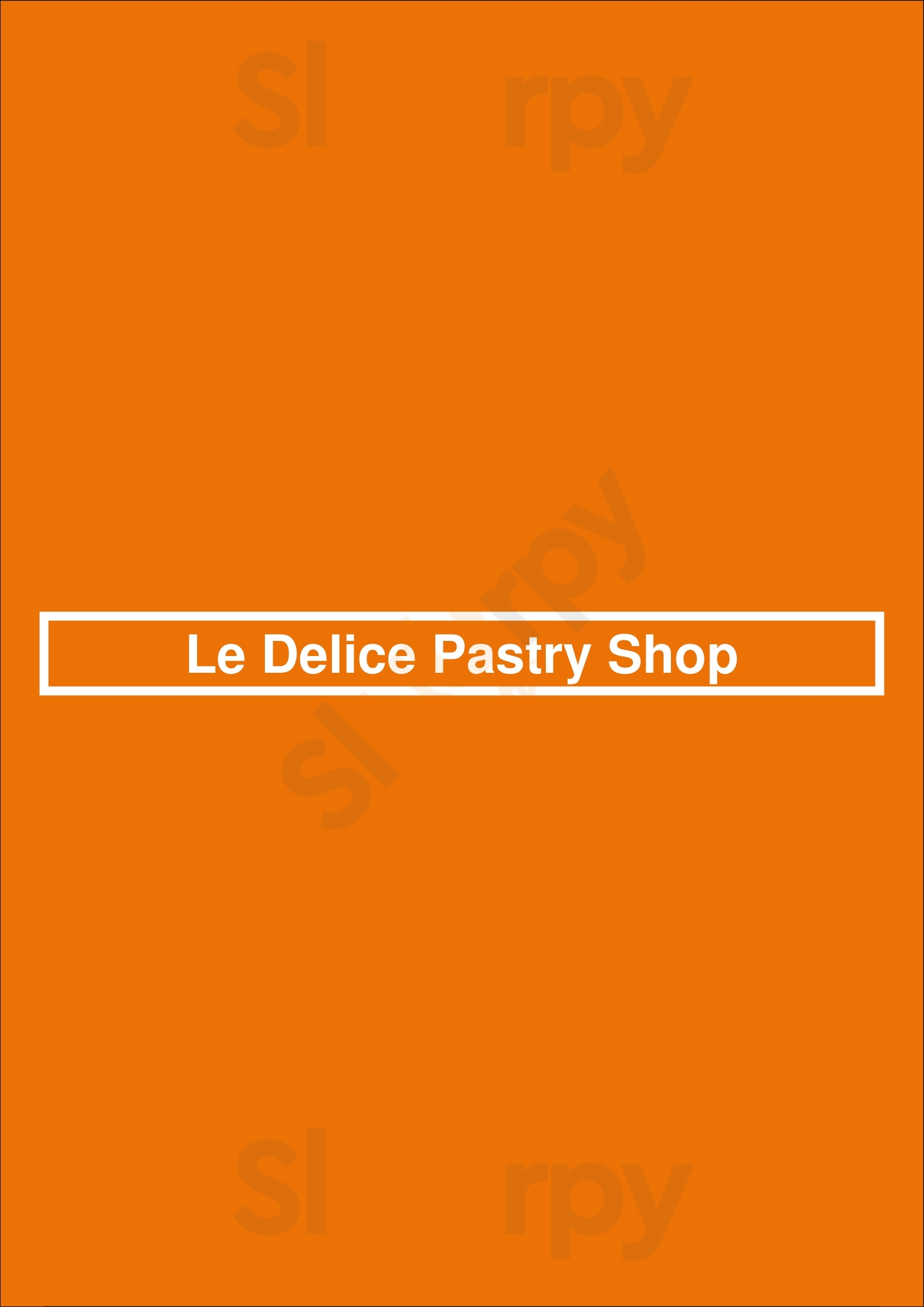 Le Delice Pastry Shop Mississauga Menu - 1