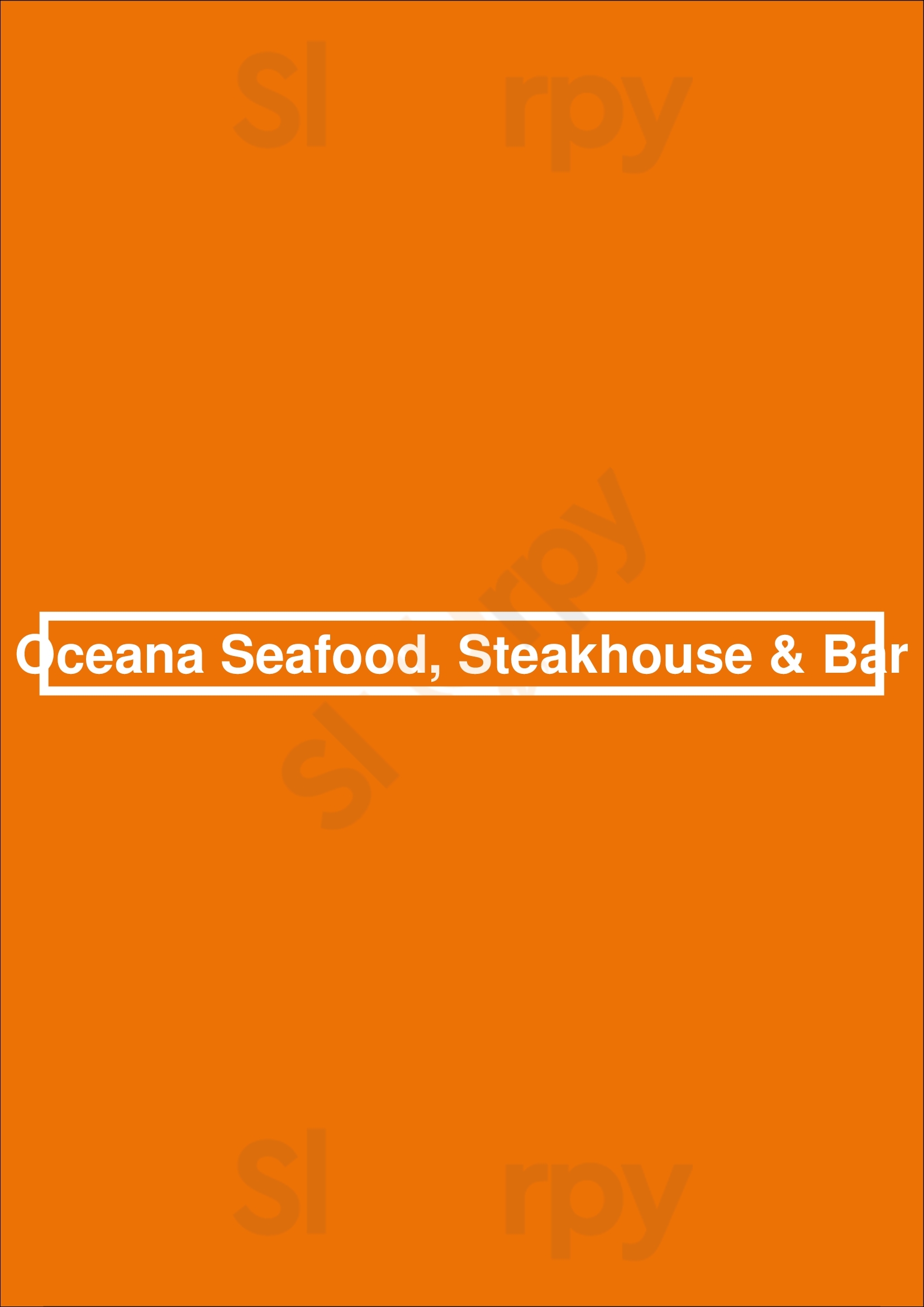 Oceana Seafood, Steakhouse & Bar Calgary Menu - 1