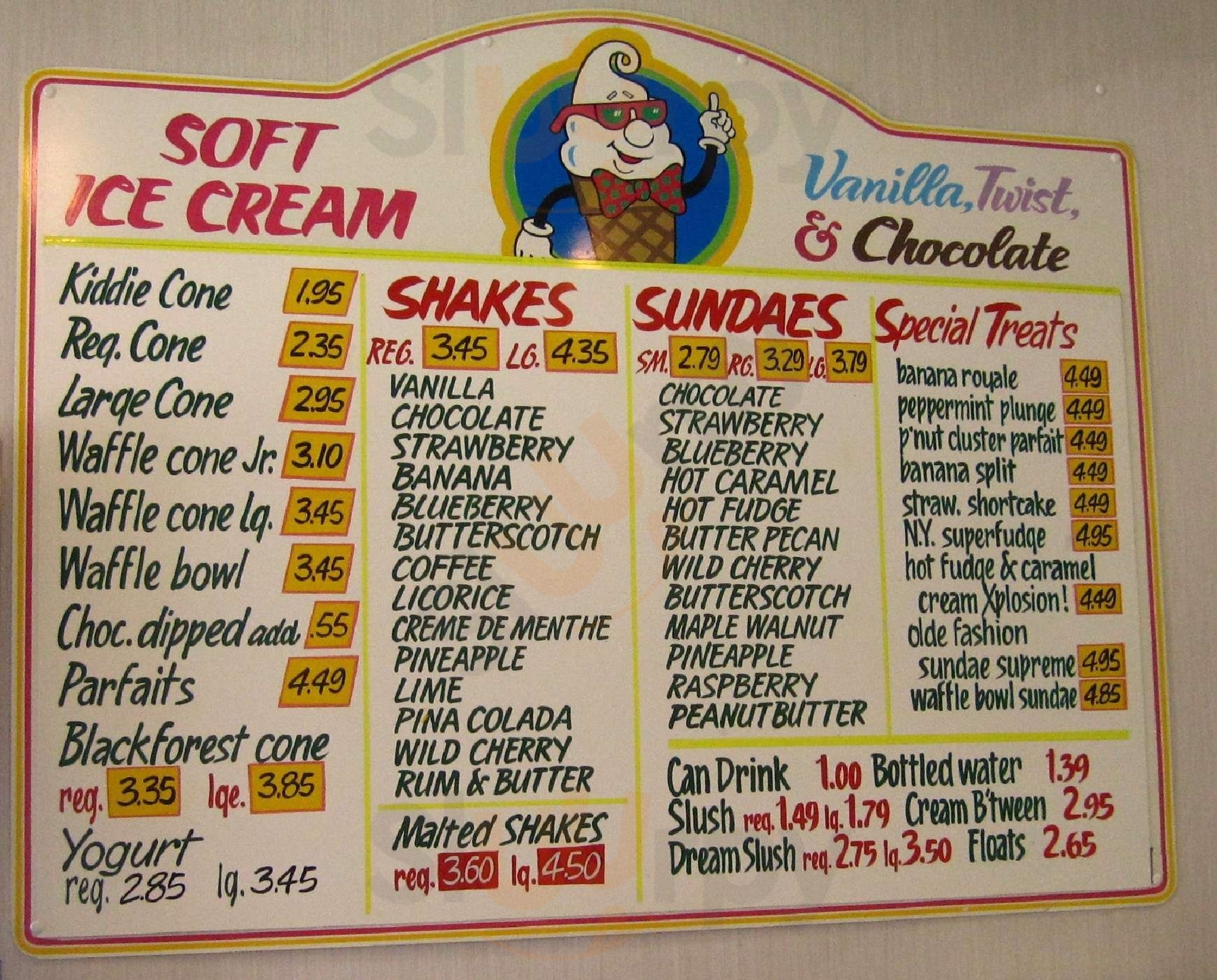 Sweet Tops Ice Cream Winnipeg Menu - 1