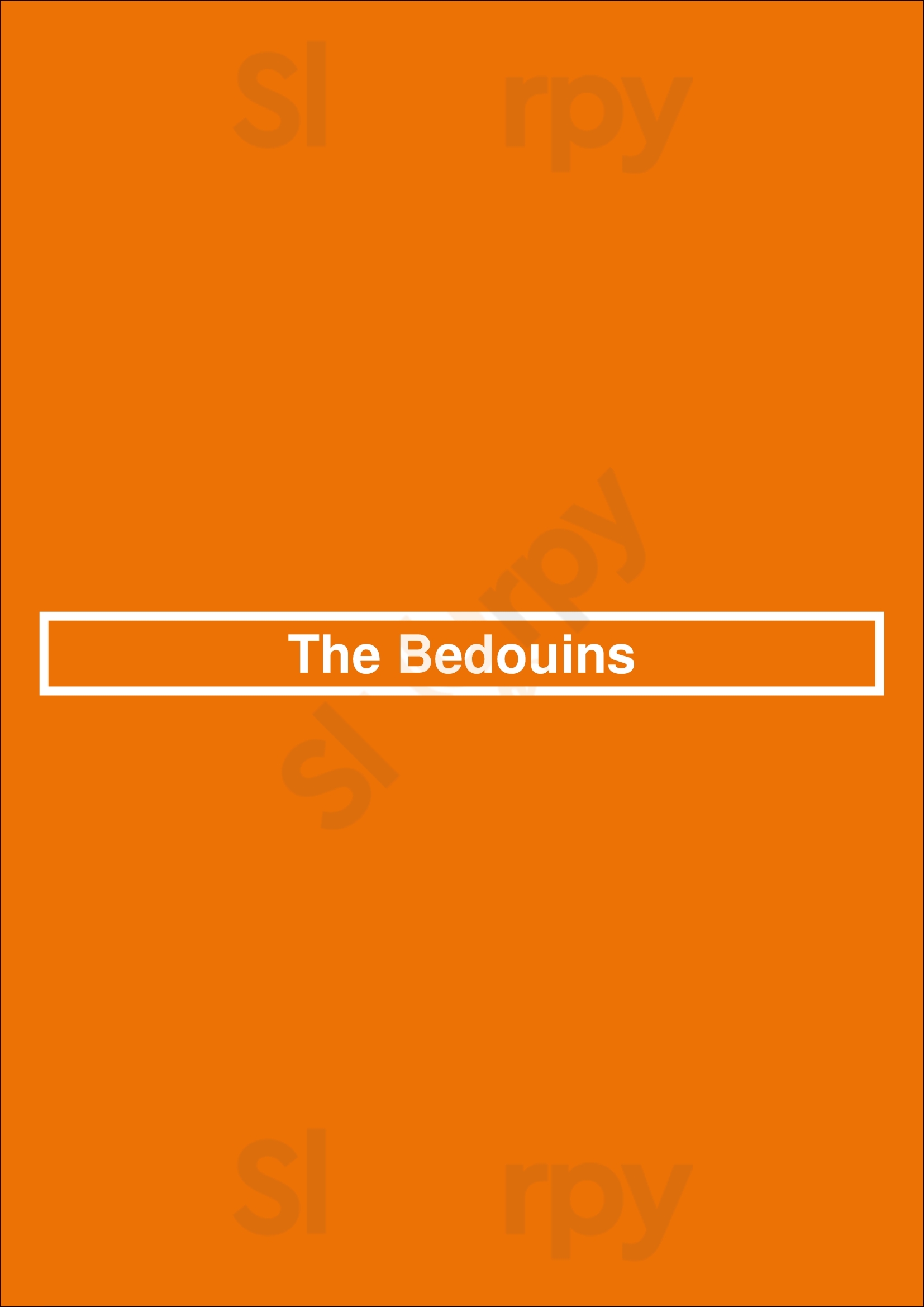 The Bedouins Edmonton Menu - 1