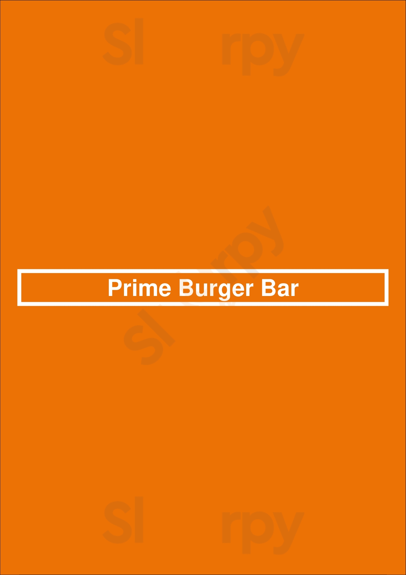Prime Burger Bar Ottawa Menu - 1