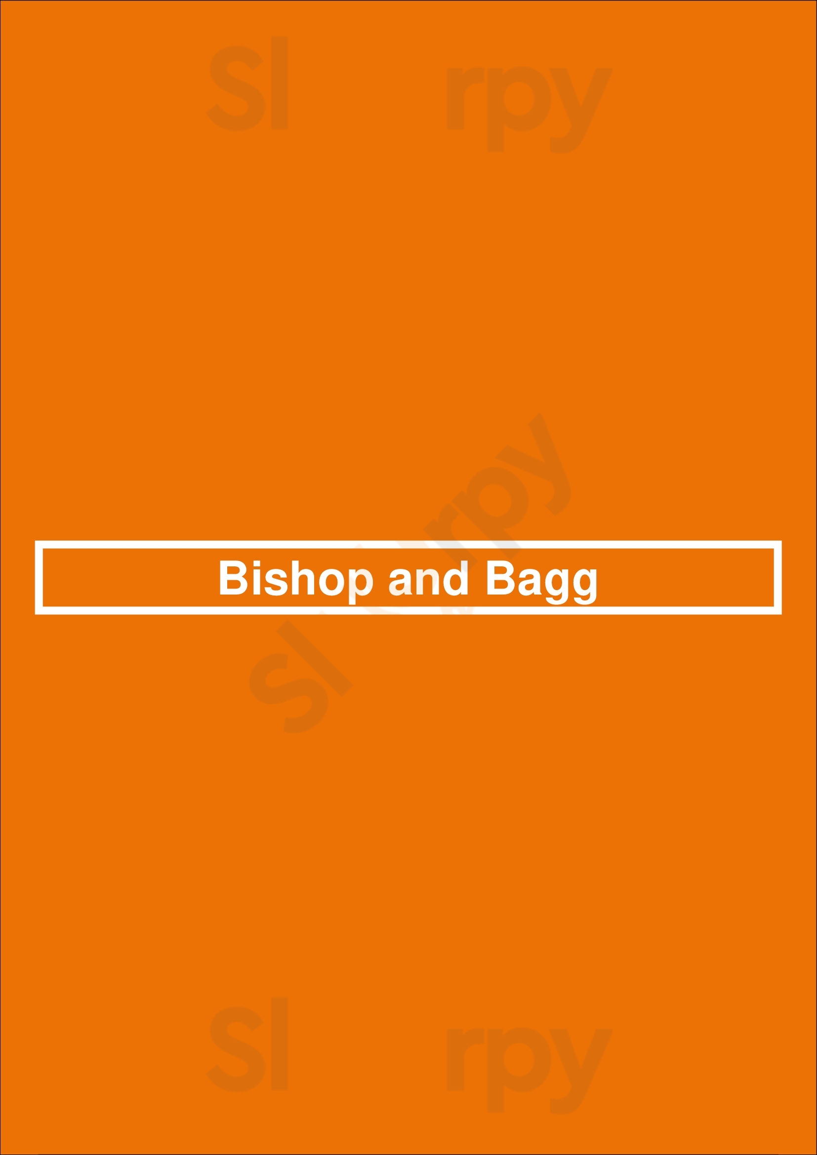 Bishop And Bagg Montreal Menu - 1