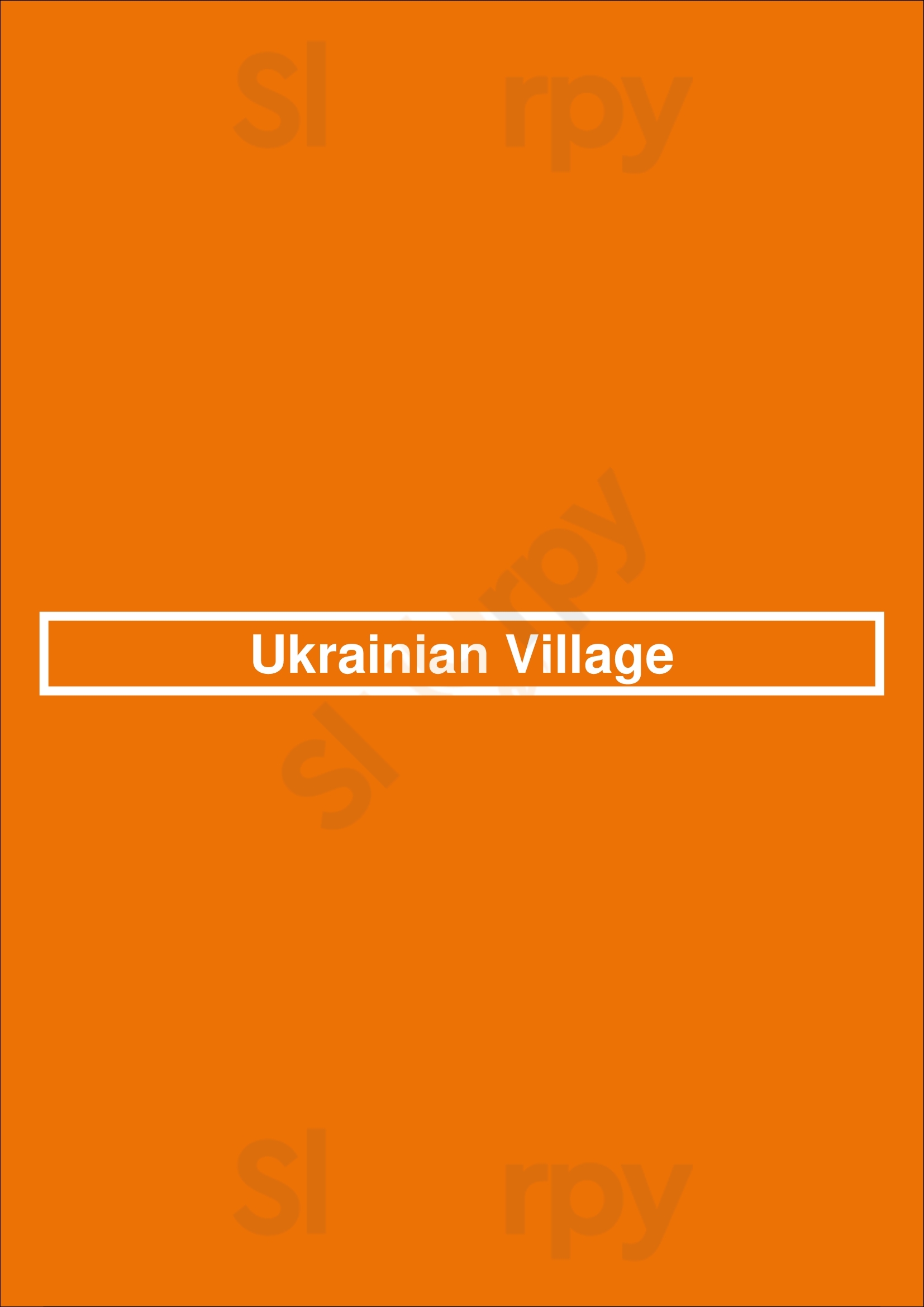 Ukrainian Village Vancouver Menu - 1