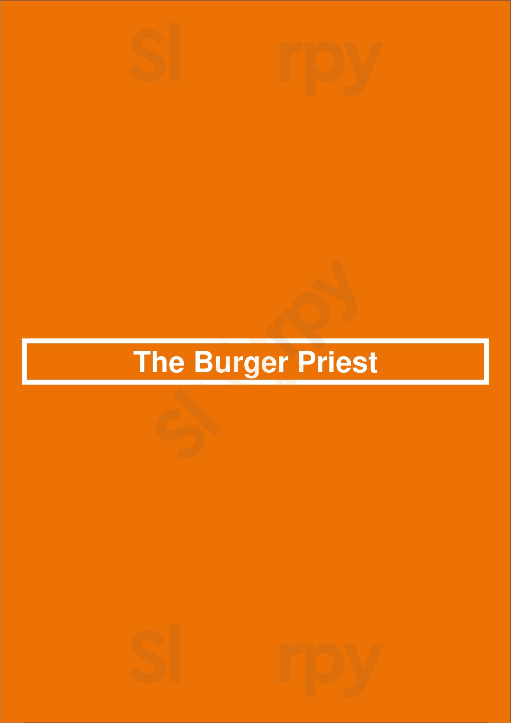 The Burger's Priest Mississauga Menu - 1
