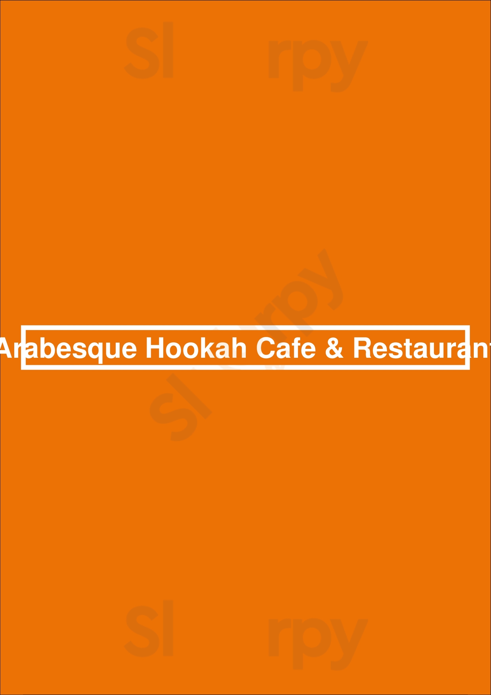 Arabesque Hookah Cafe & Restaurant Winnipeg Menu - 1