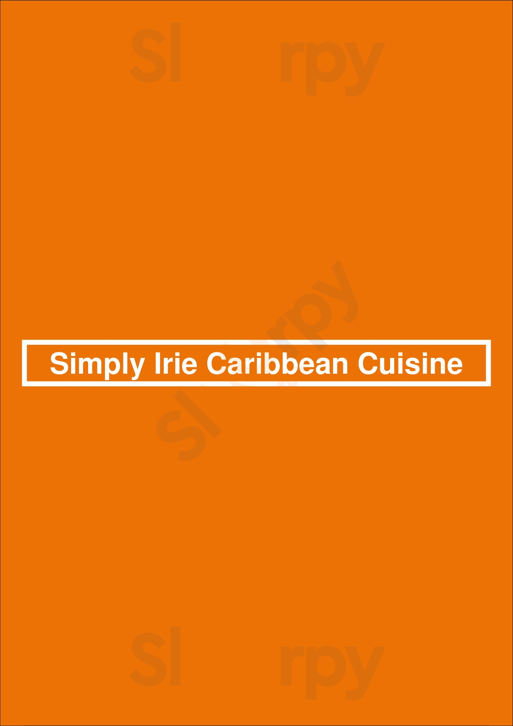 Simply Irie Caribbean Cuisine Calgary Menu - 1