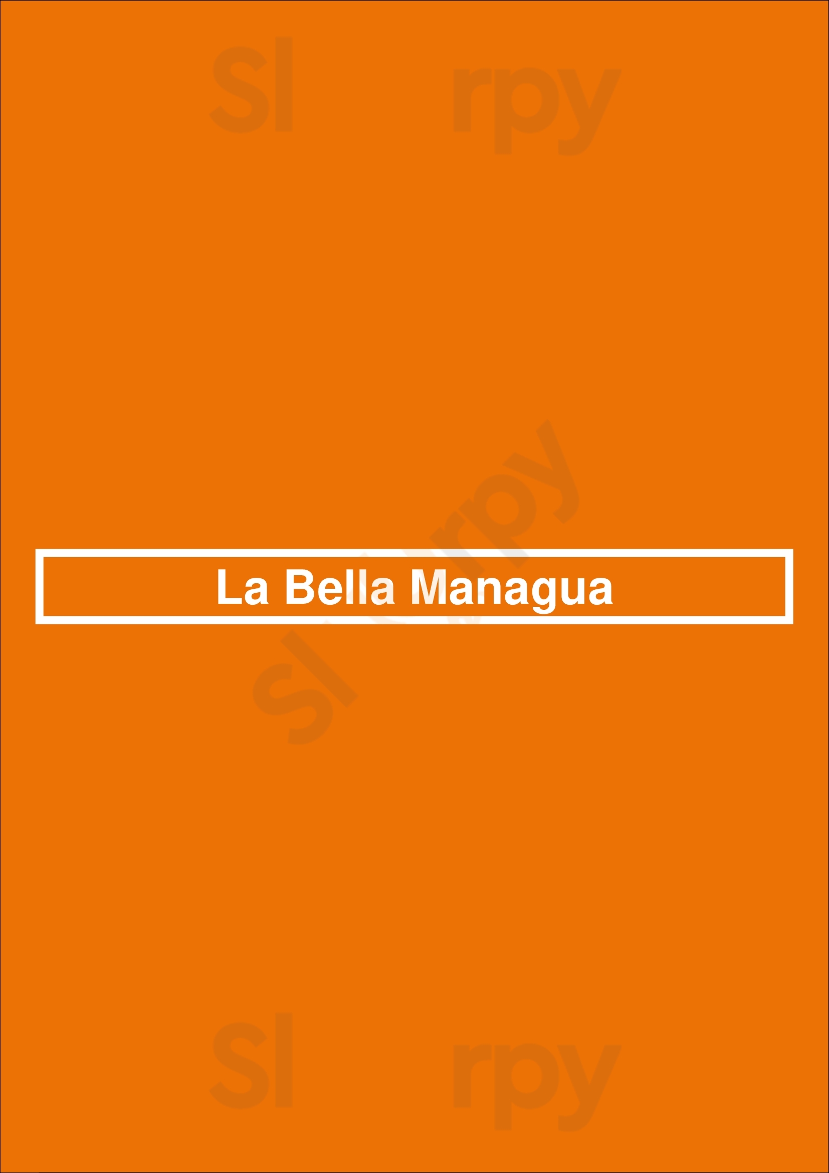 La Bella Managua Toronto Menu - 1