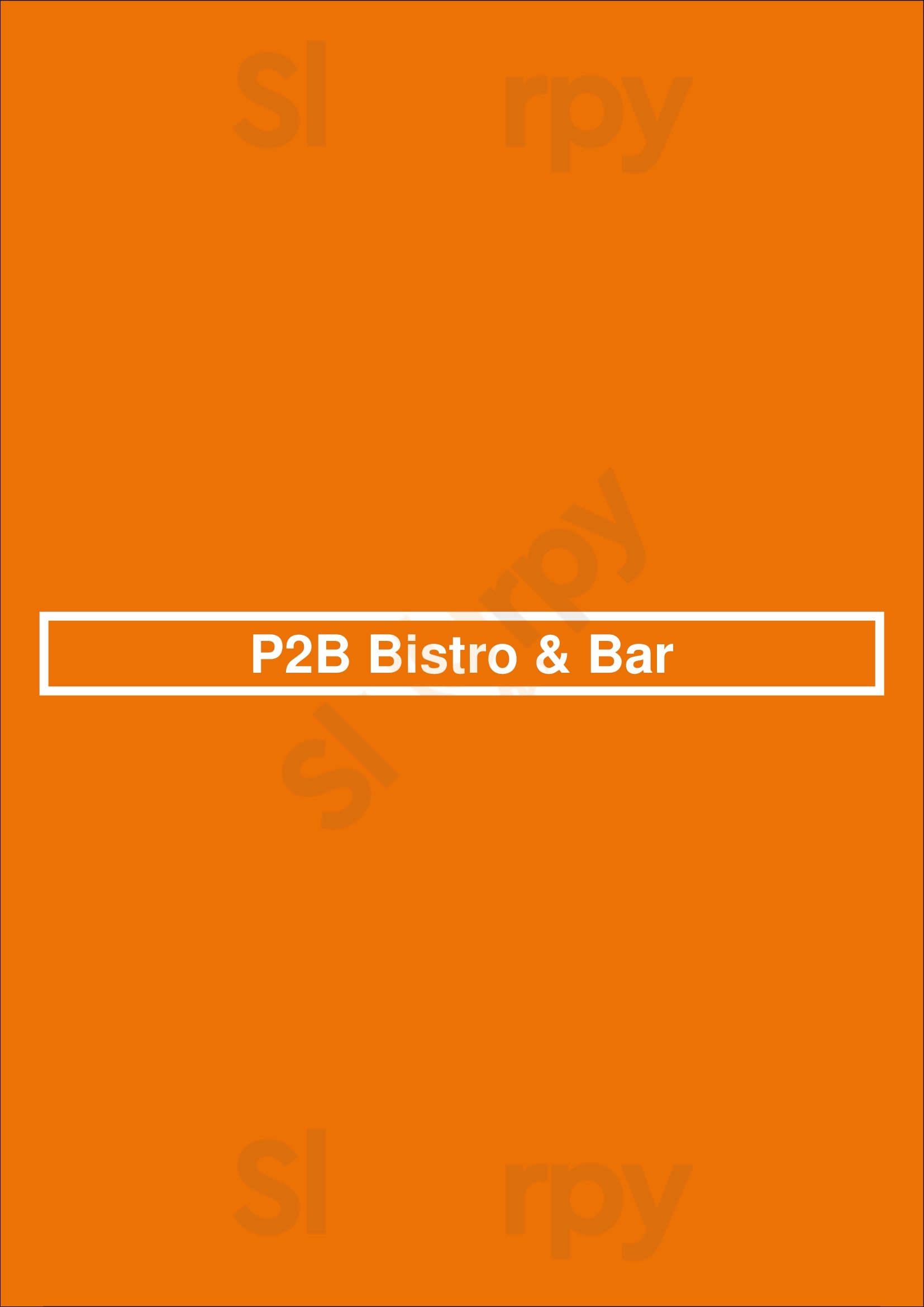 P2b Bistro & Bar Vancouver Menu - 1