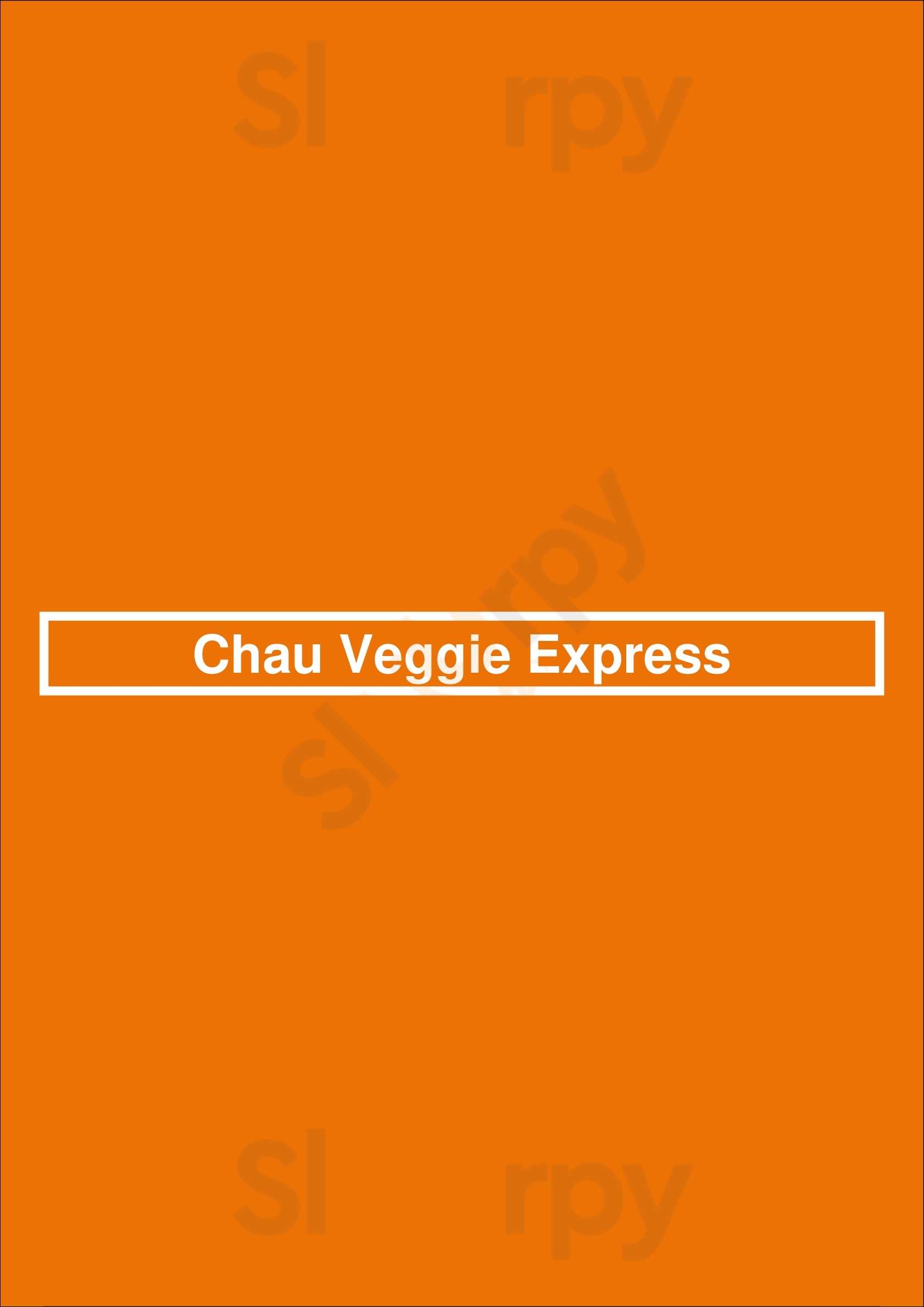 Chau Veggie Express Vancouver Menu - 1