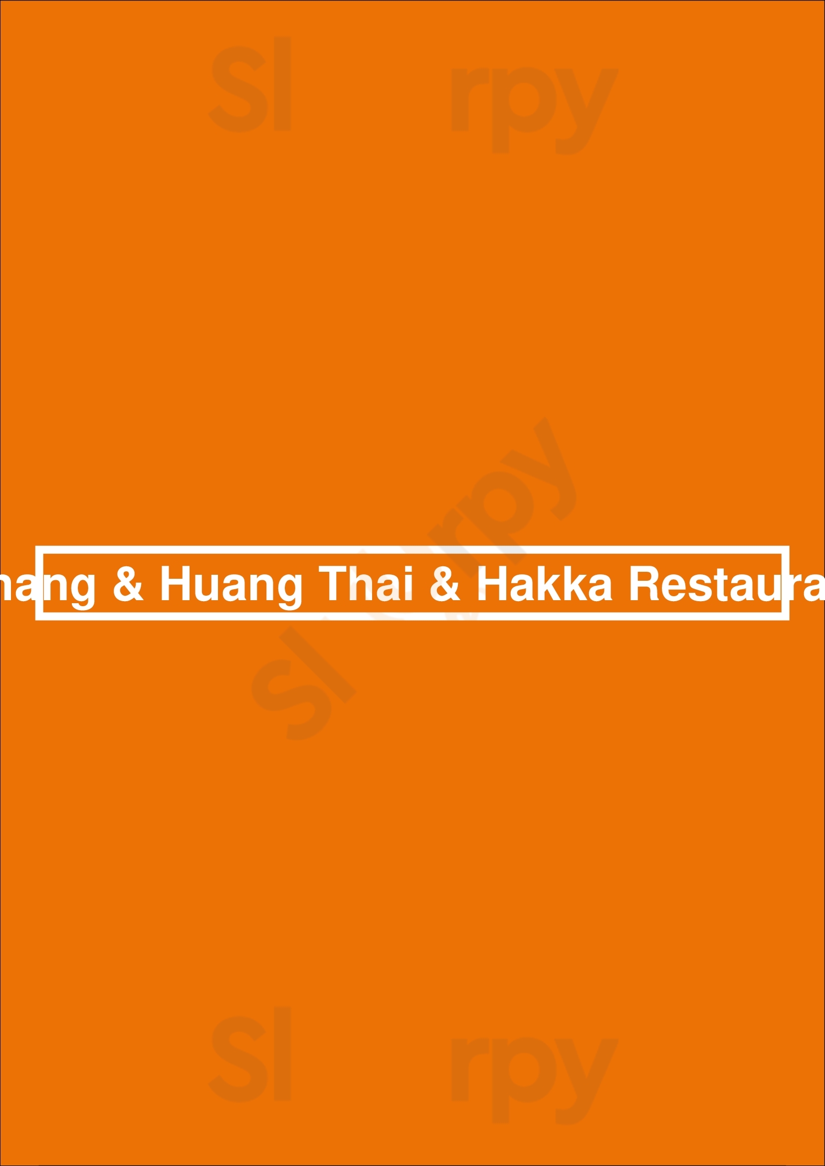 Chang & Huang Thai Restaurant Mississauga Menu - 1