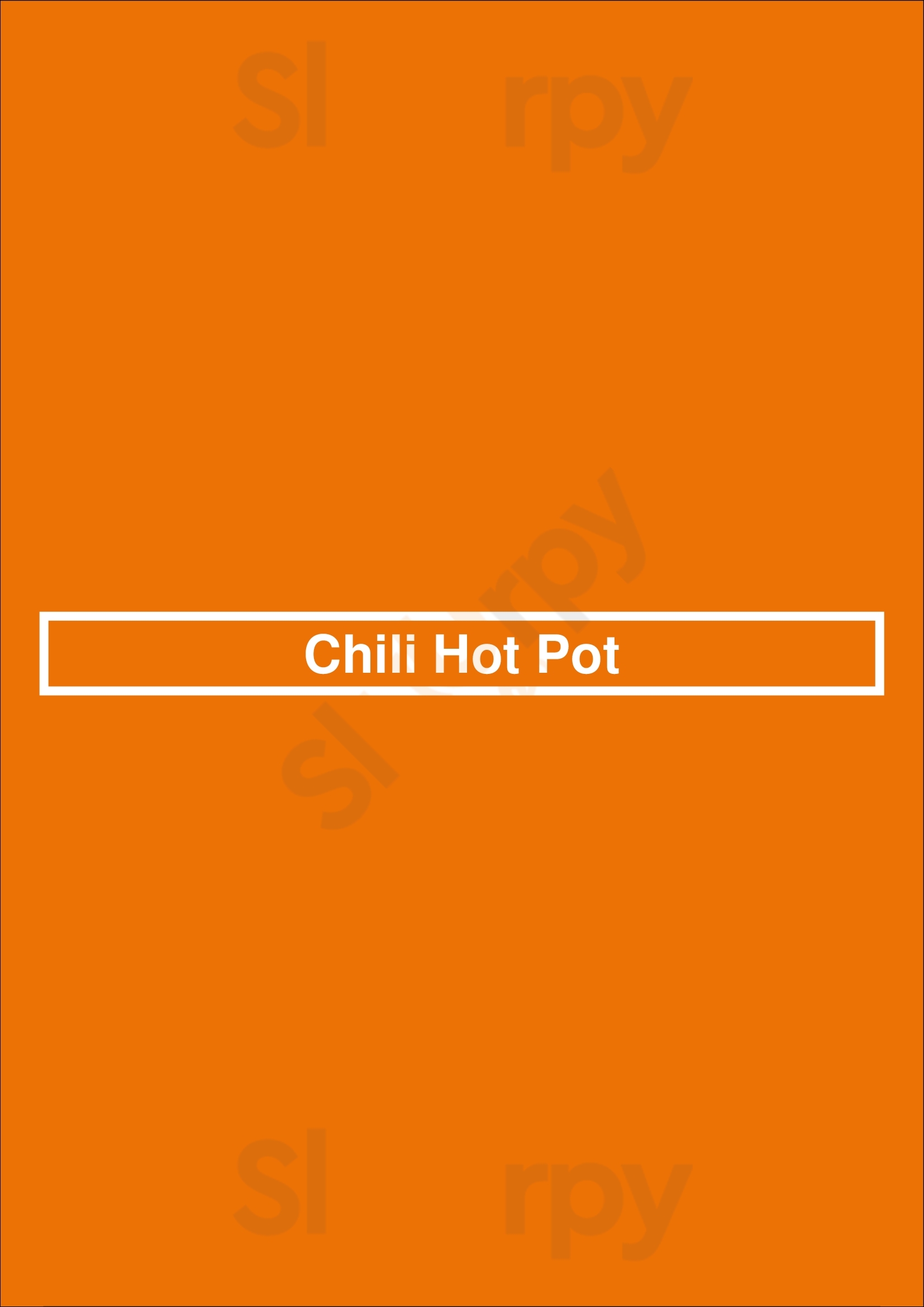 Chili Hot Pot Edmonton Menu - 1