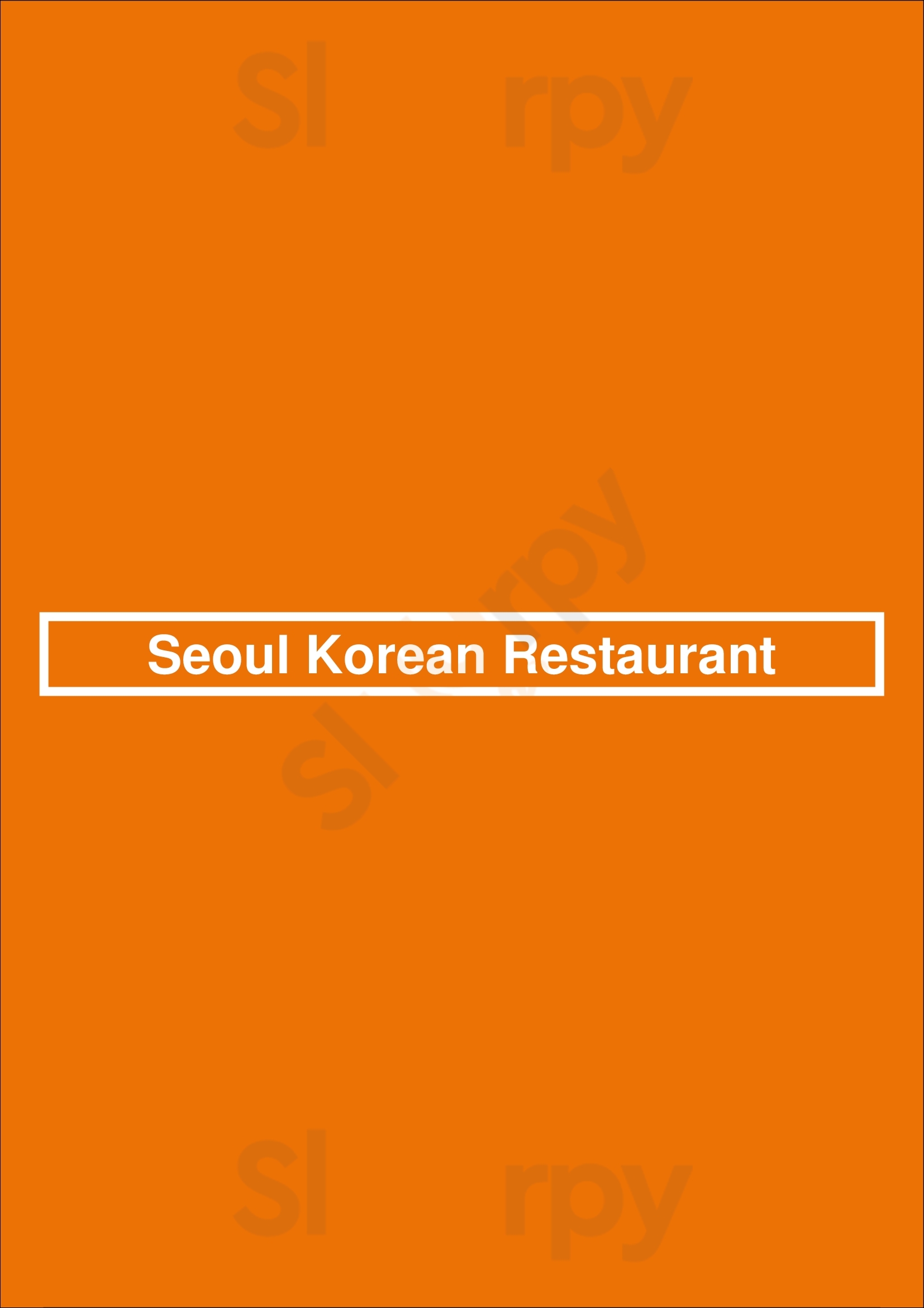 Seoul Korean Restaurant Calgary Menu - 1