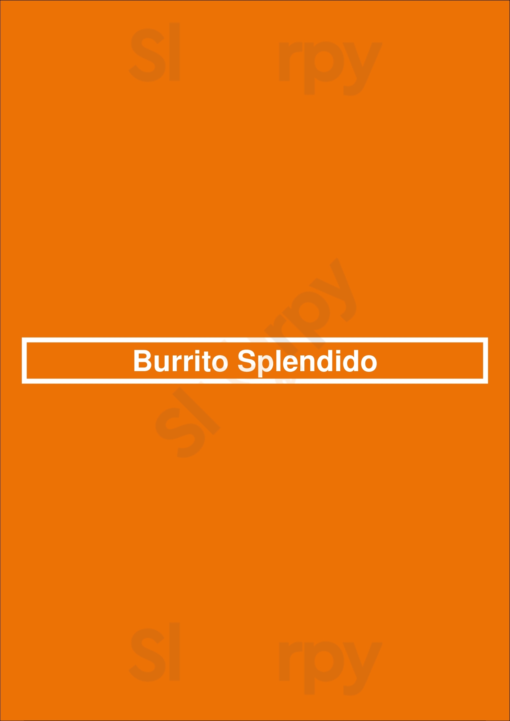 Burrito Splendido Winnipeg Menu - 1