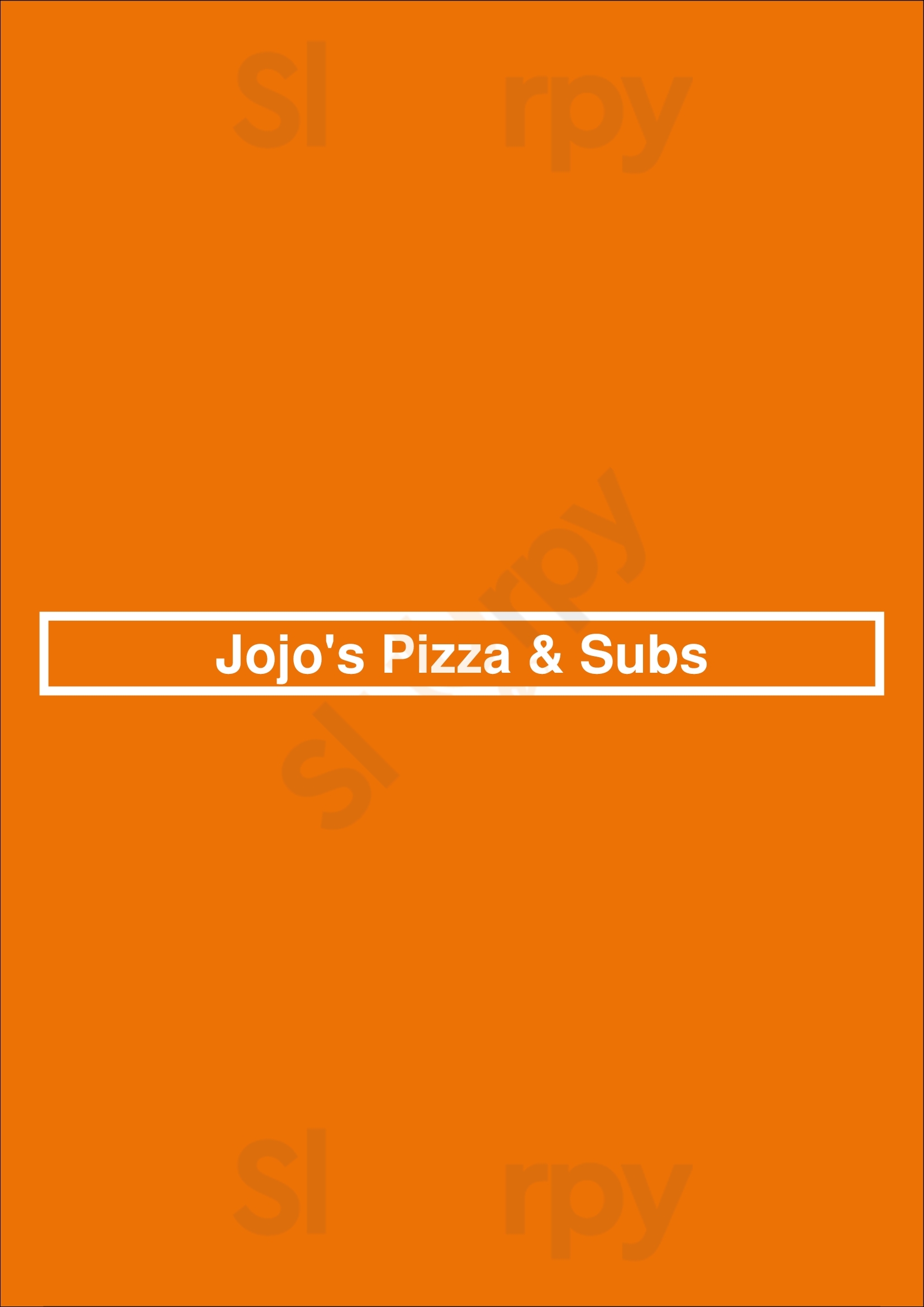 Jojo's Pizza & Subs Ottawa Menu - 1