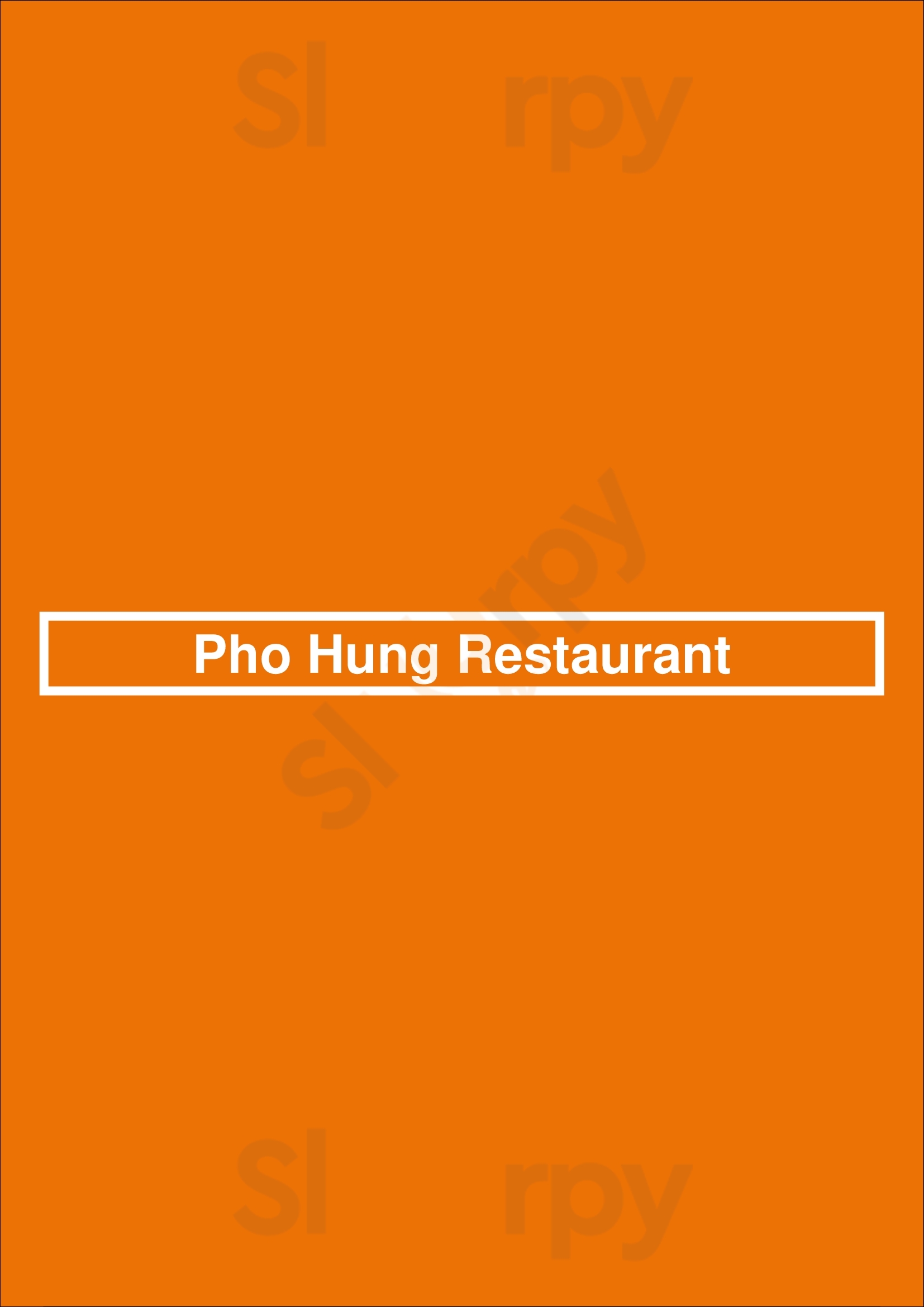 Pho Hung Restaurant Surrey Menu - 1